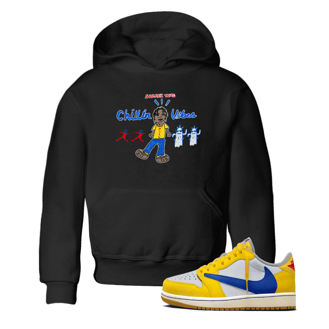 Chillin Vibes snkmatch Tees Kids - Air Jordan 1 Travis Scott Canary