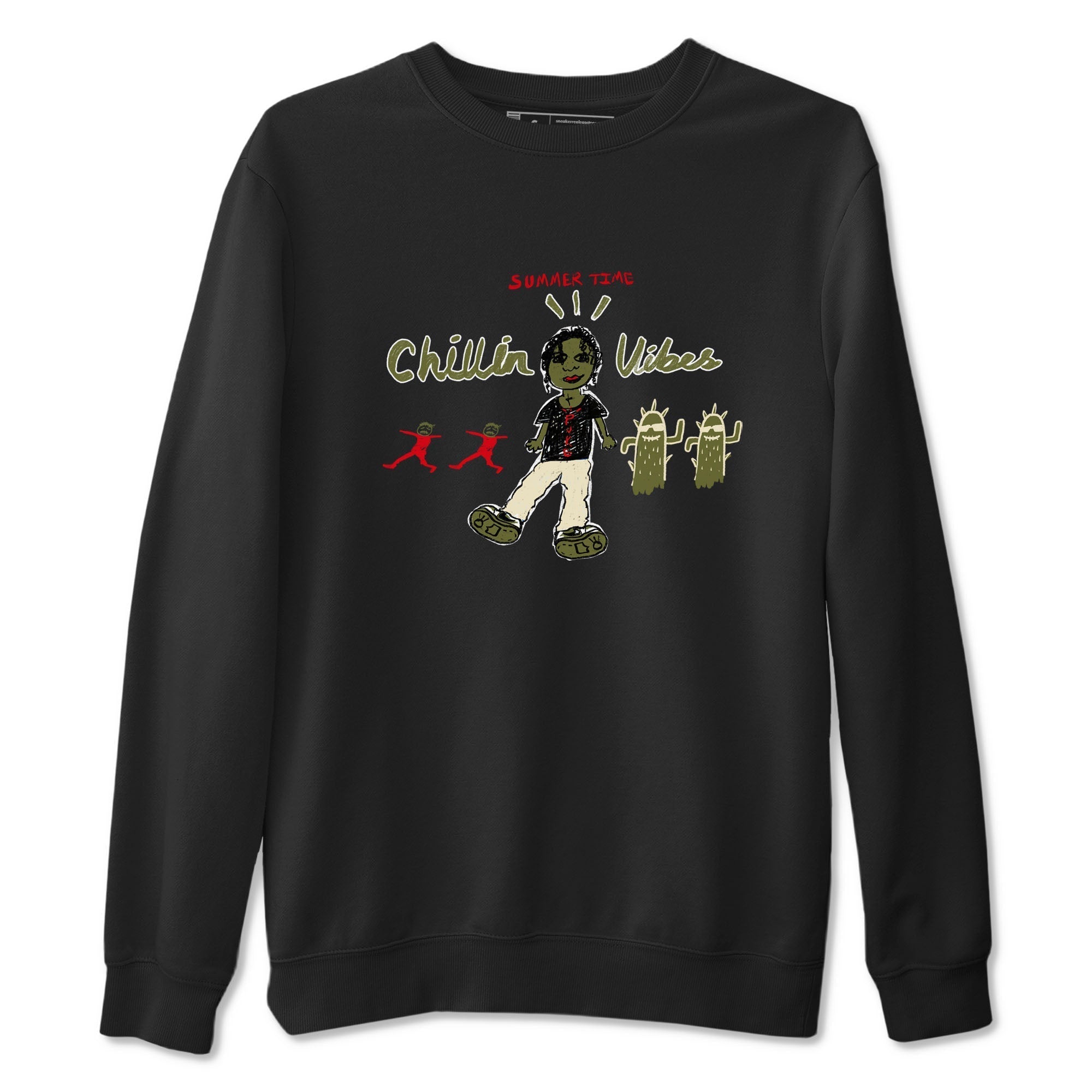 Chillin Vibes snkmatch Tees - Air Jordan 1 Travis Scott Medium Olive