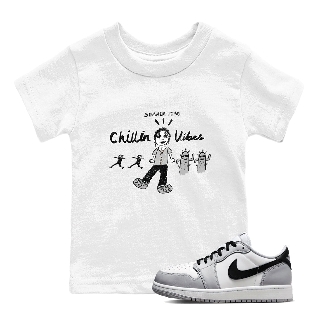 Chillin Vibes snkmatch Tees Kids - Air Jordan 1 Wolf Grey
