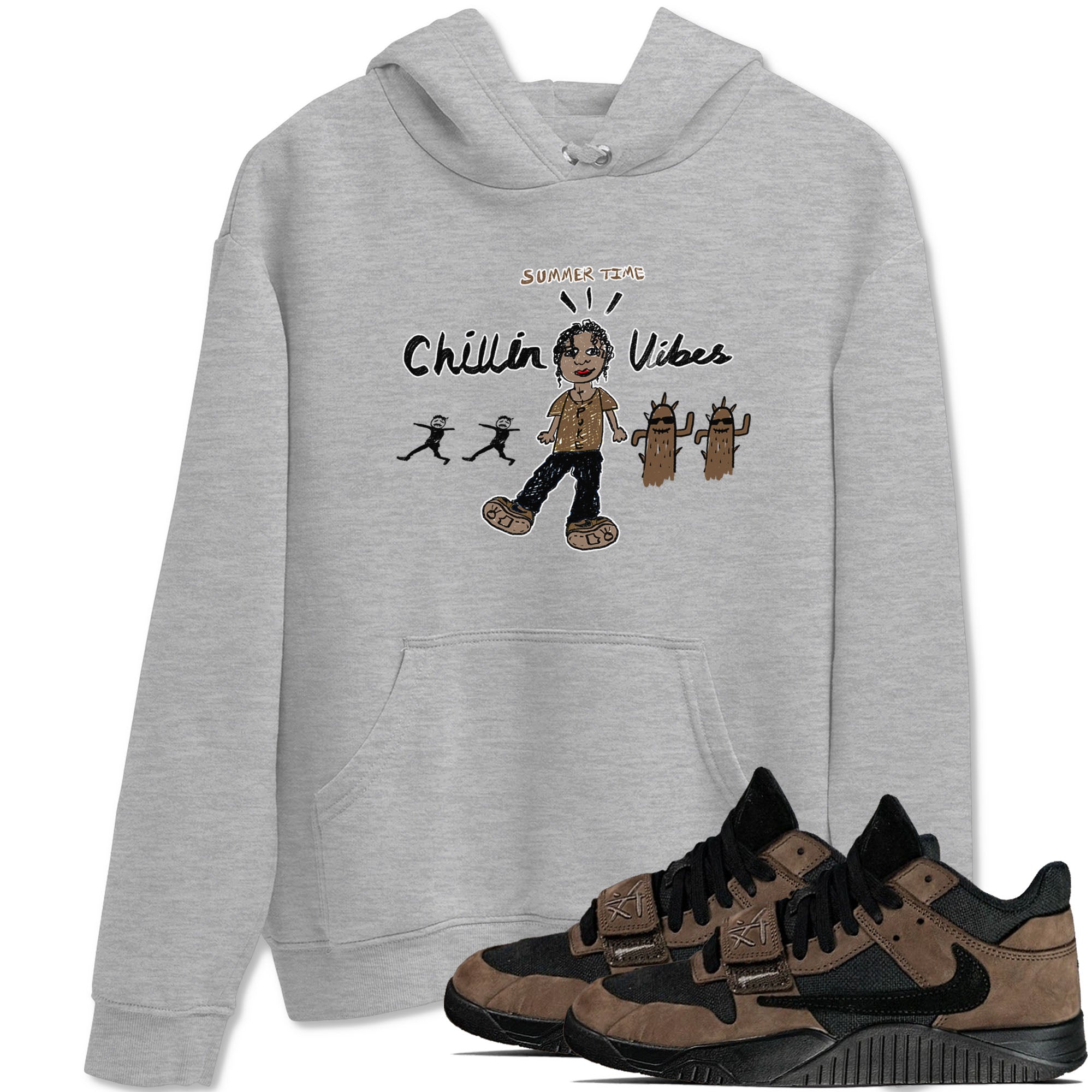 Chillin Vibes snkmatch Tees - Jordan Jumpman Jack Travis Scott Dark Mocha