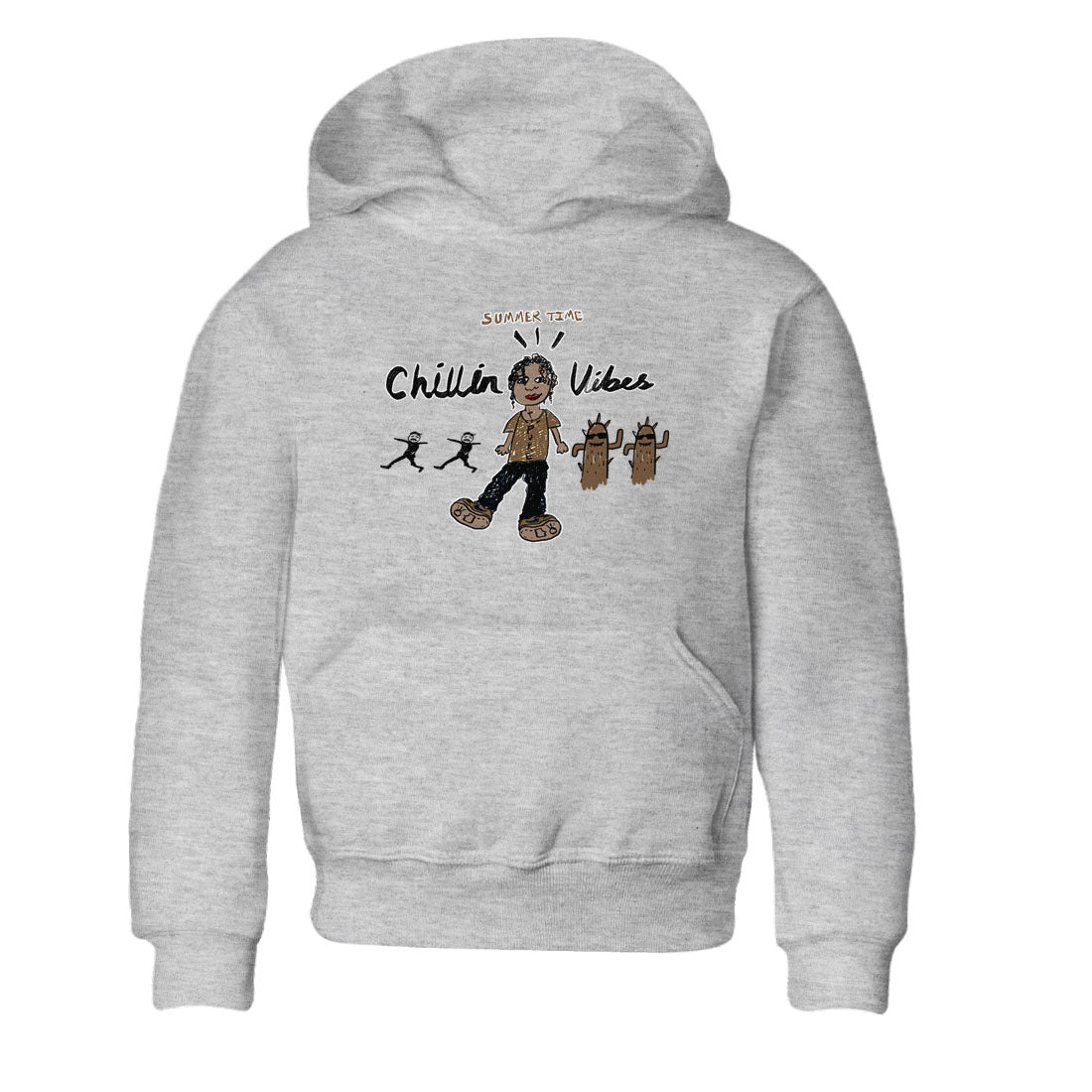 Chillin Vibes snkmatch Tees Kids - Jordan Jumpman Jack Travis Scott Dark Mocha