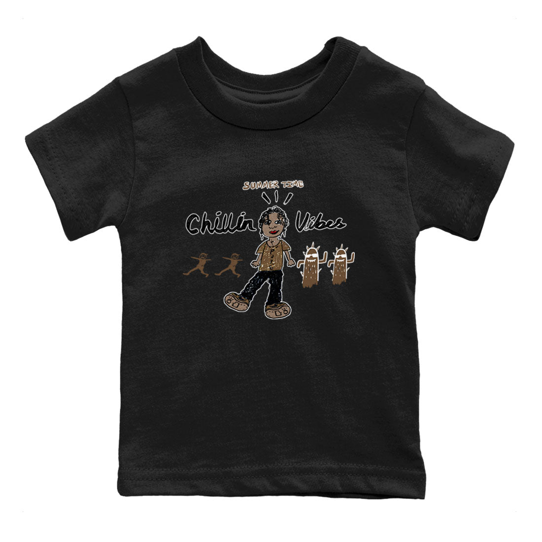 Chillin Vibes snkmatch Tees Kids - Jordan Jumpman Jack Travis Scott Dark Mocha
