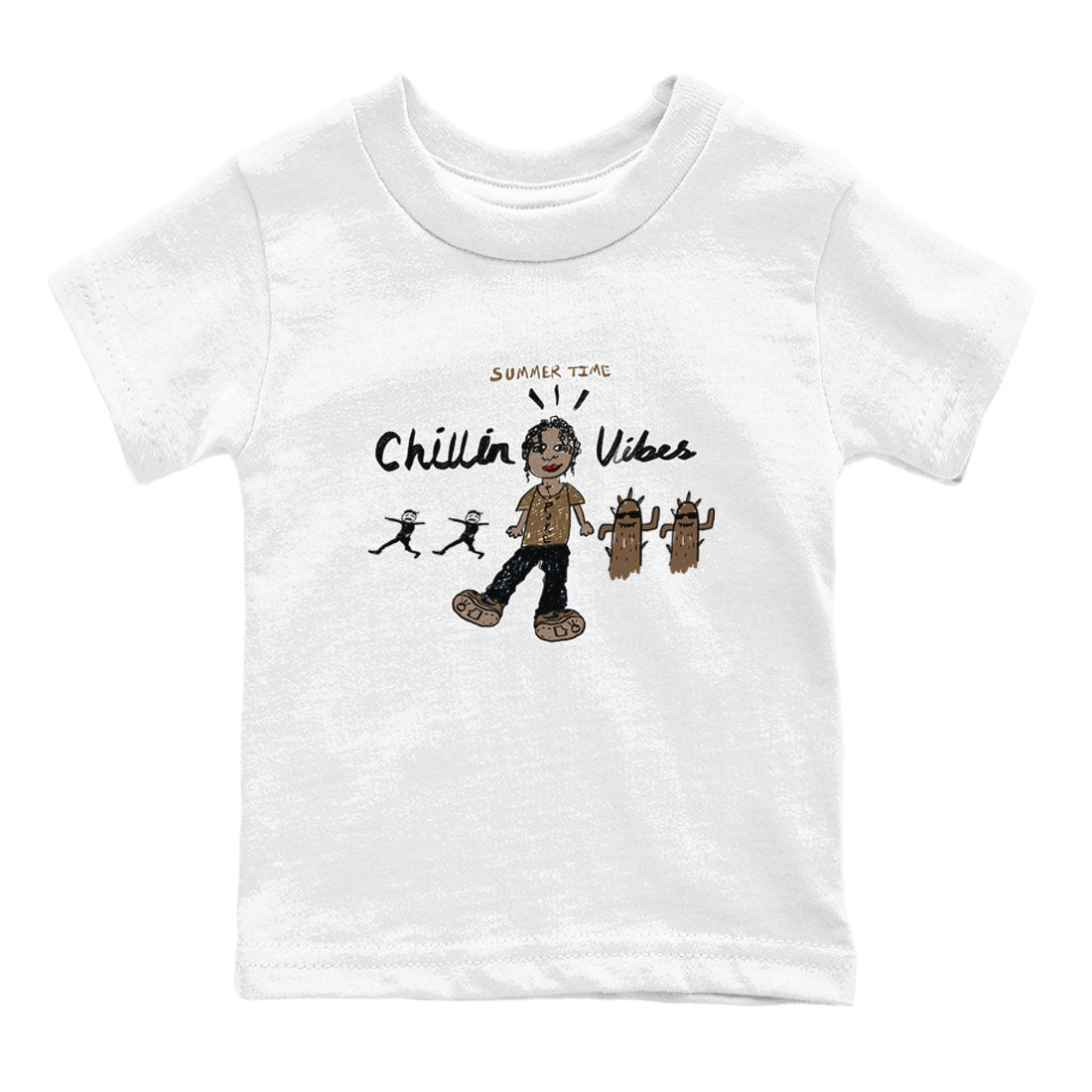 Chillin Vibes snkmatch Tees Kids - Jordan Jumpman Jack Travis Scott Dark Mocha