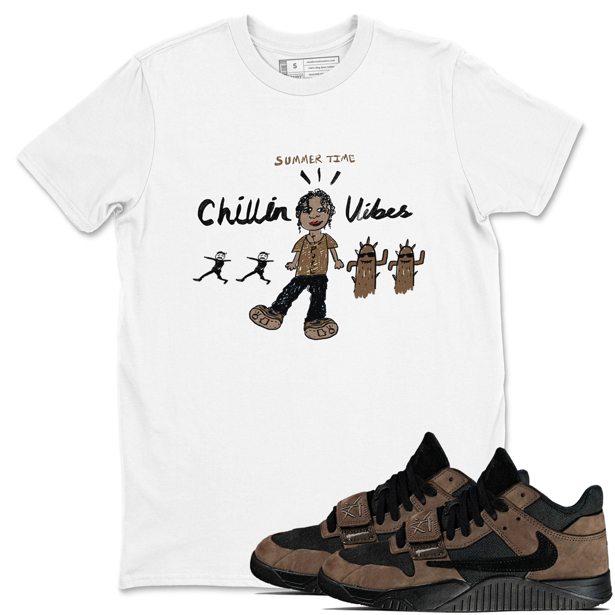Chillin Vibes snkmatch Tees - Jordan Jumpman Jack Travis Scott Dark Mocha