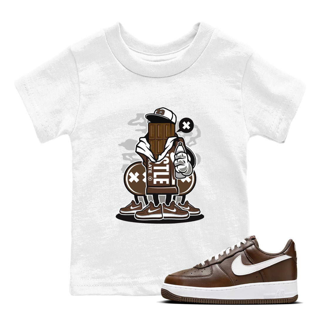 Chocolate Squad snkmatch Tee Kids - Air Force 1 Chocolate