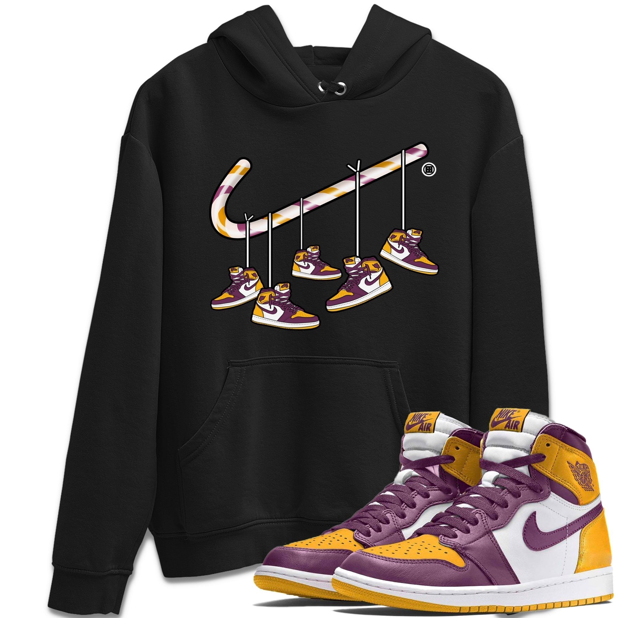 Christmas Candy Cane Unisex Tops - Air Jordan 1 Brotherhood