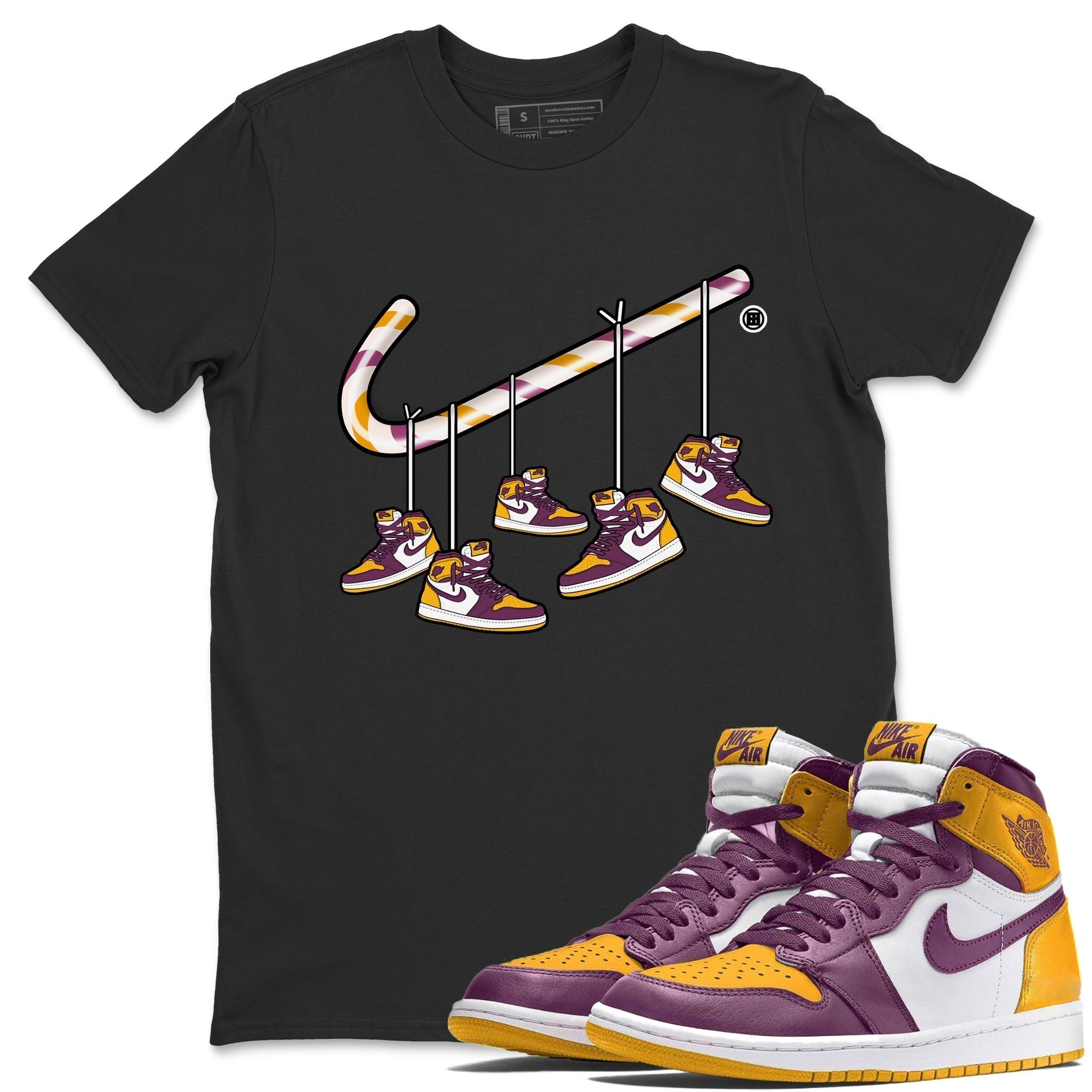 Christmas Candy Cane Unisex Tops - Air Jordan 1 Brotherhood