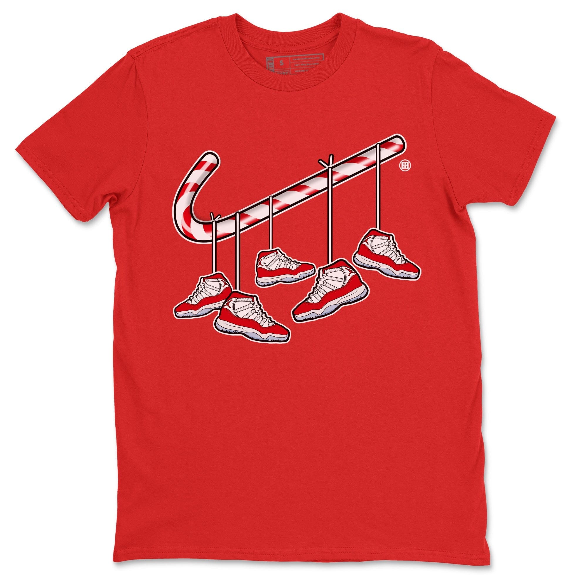 Christmas Candy Cane Unisex Tops - Air Jordan 11 Cherry