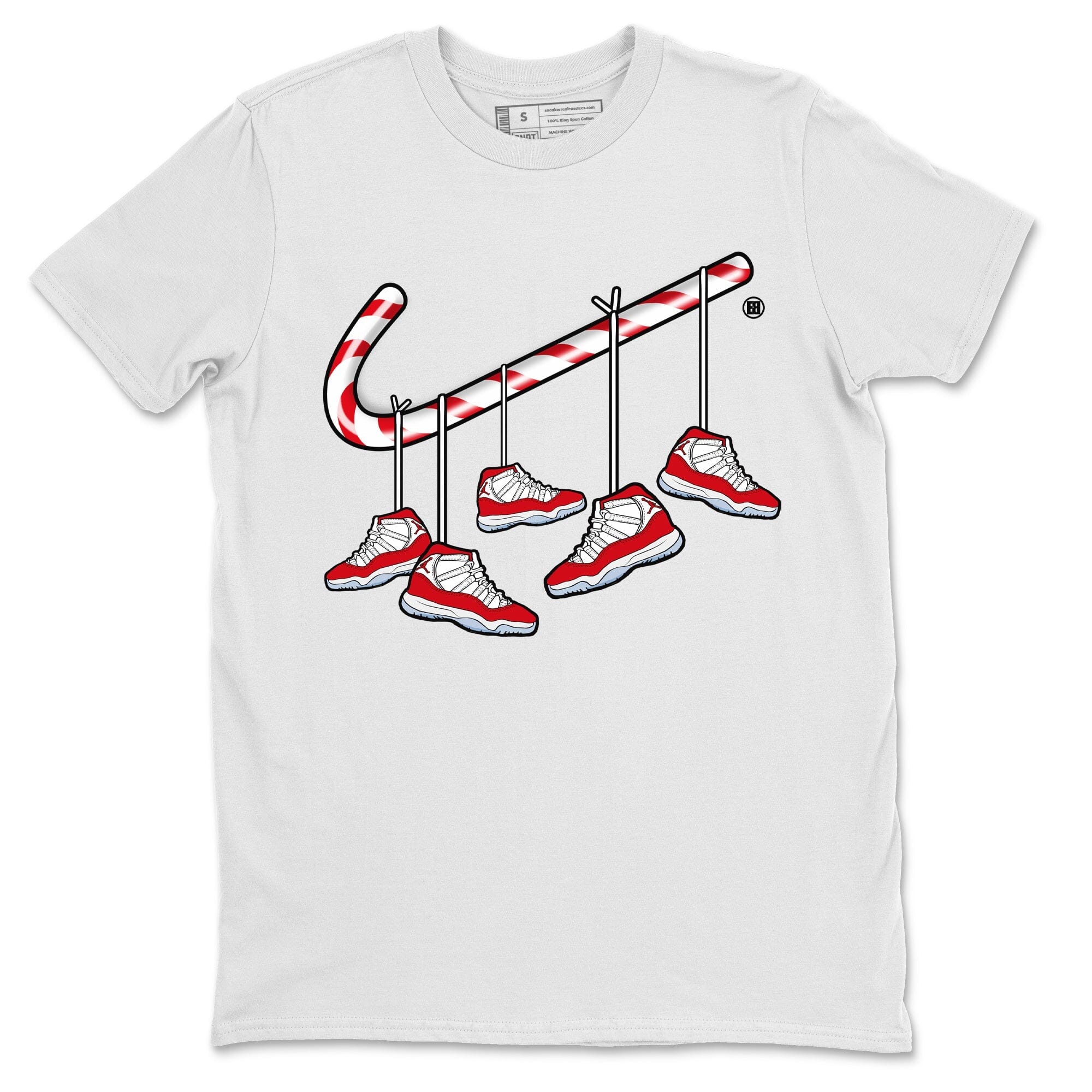 Christmas Candy Cane Unisex Tops - Air Jordan 11 Cherry