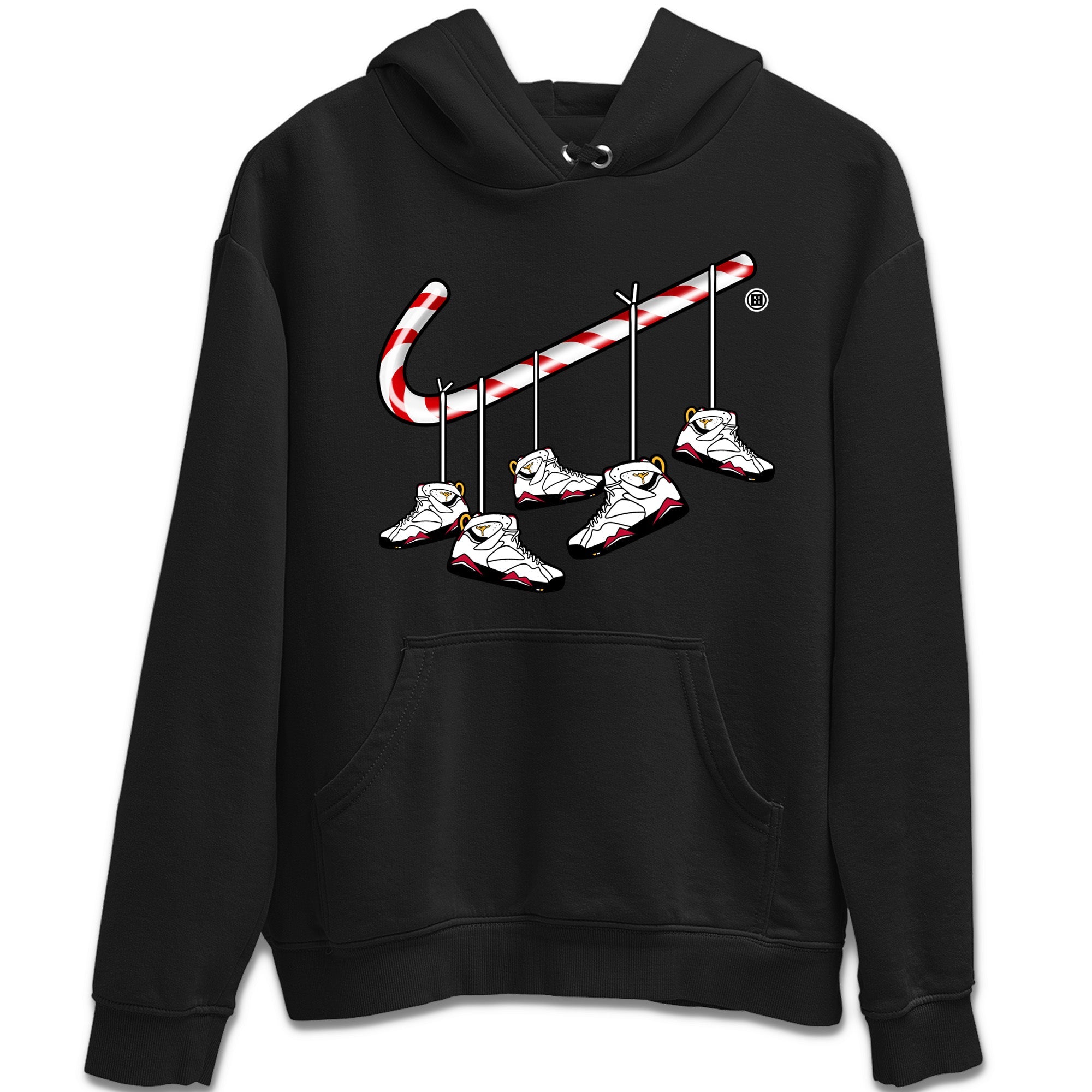 Christmas Candy Cane Unisex Tops - Air Jordan 7 Cardinal