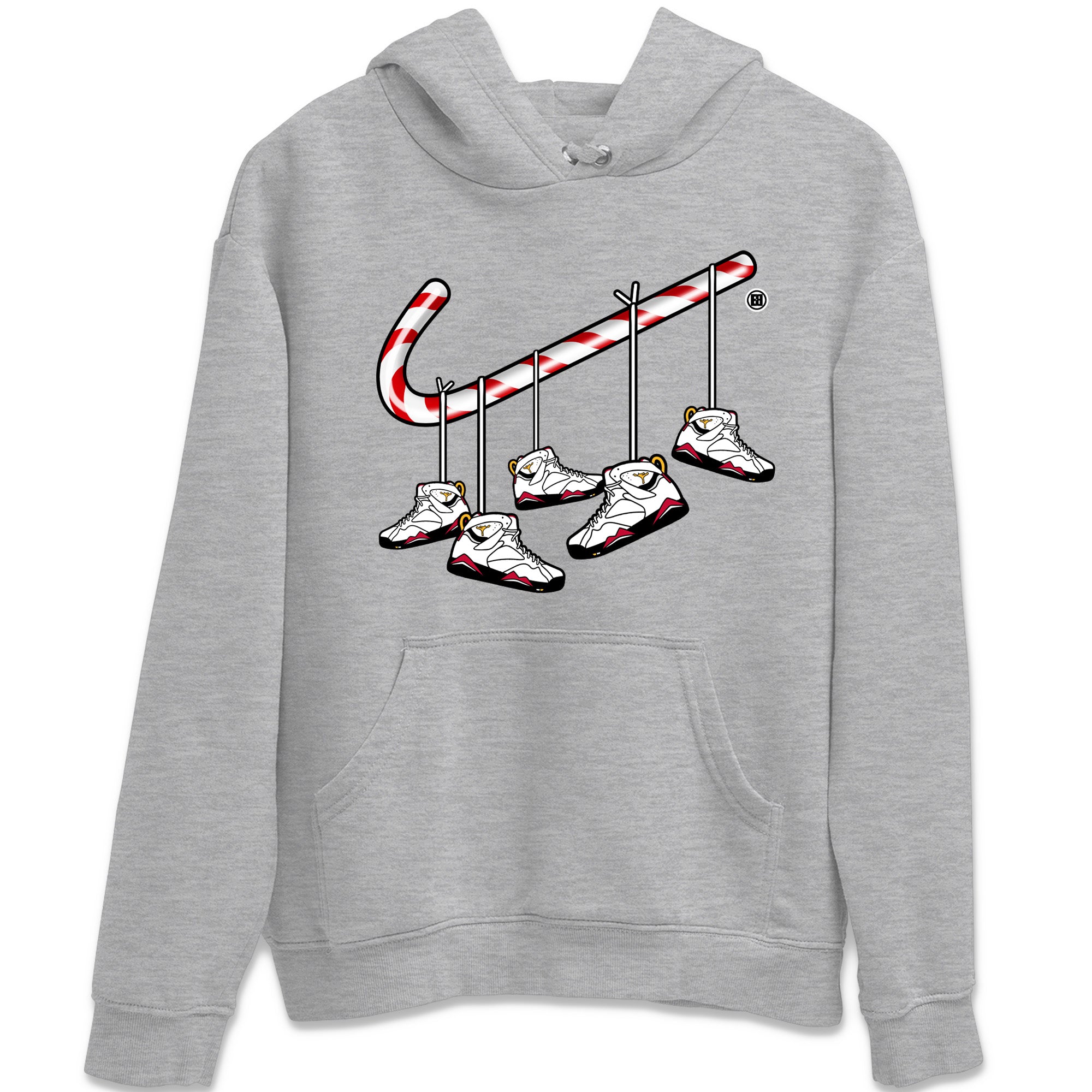 Christmas Candy Cane Unisex Tops - Air Jordan 7 Cardinal