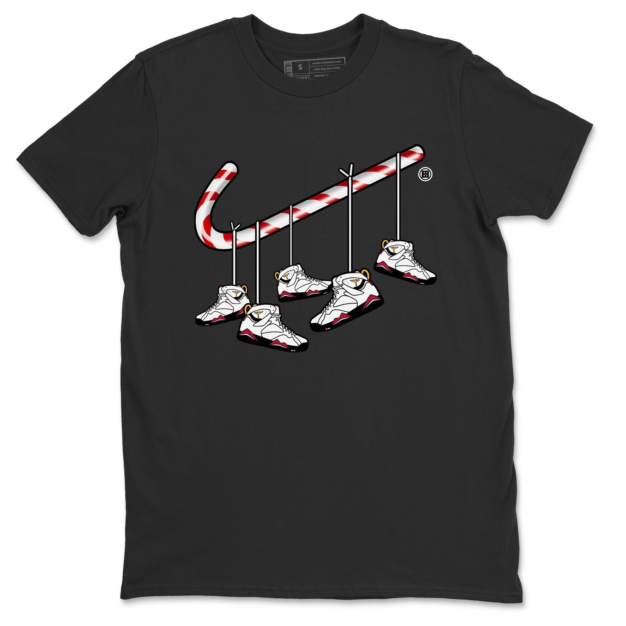 Christmas Candy Cane Unisex Tops - Air Jordan 7 Cardinal