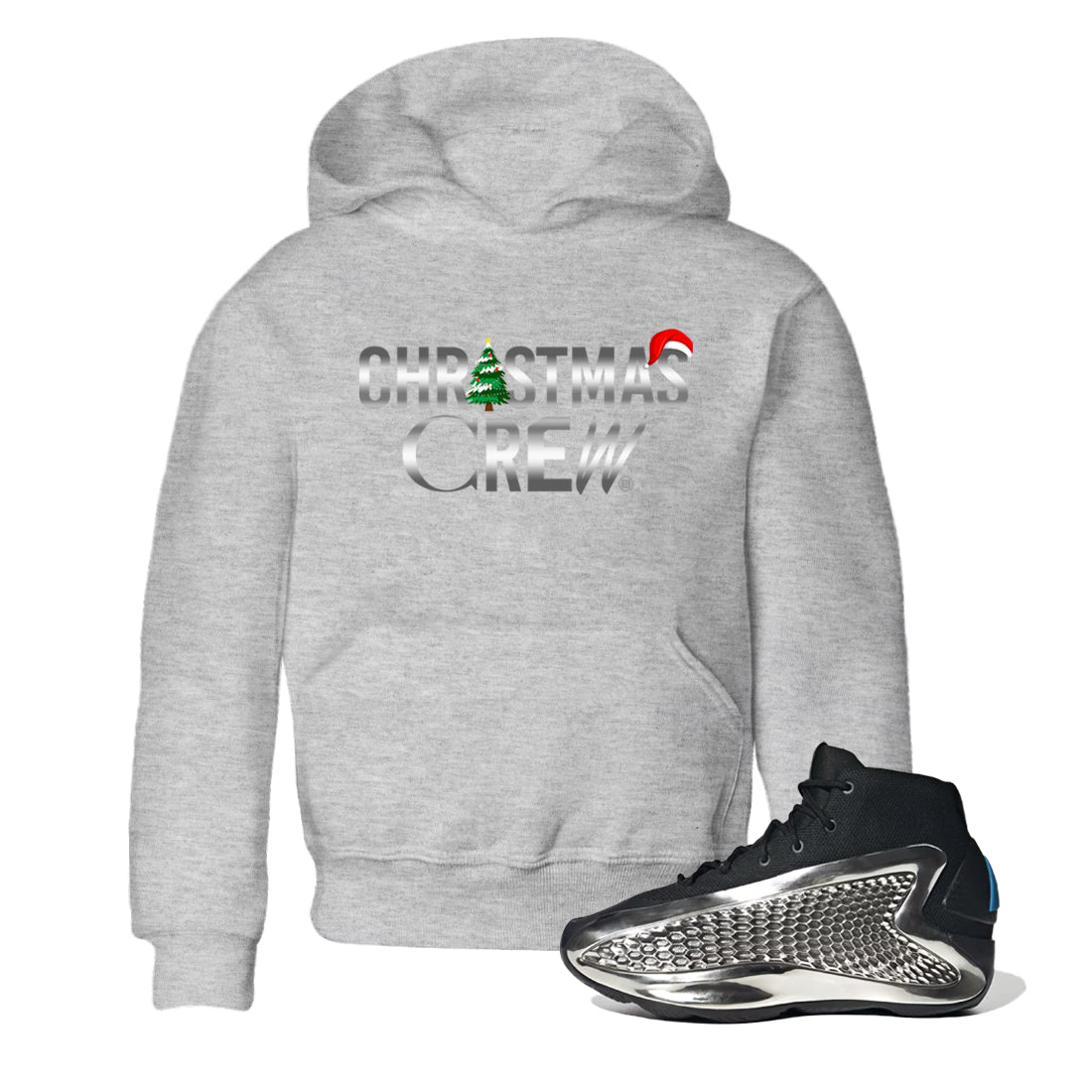 Christmas Crew snkmatch Tees Kids - AE 1 Silver Metallic