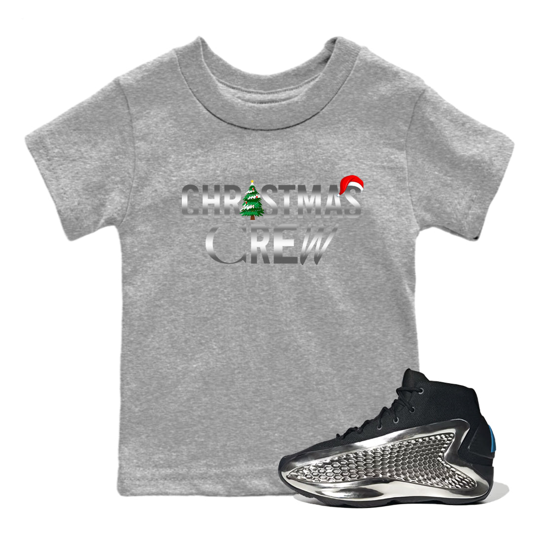 Christmas Crew snkmatch Tees Kids - AE 1 Silver Metallic