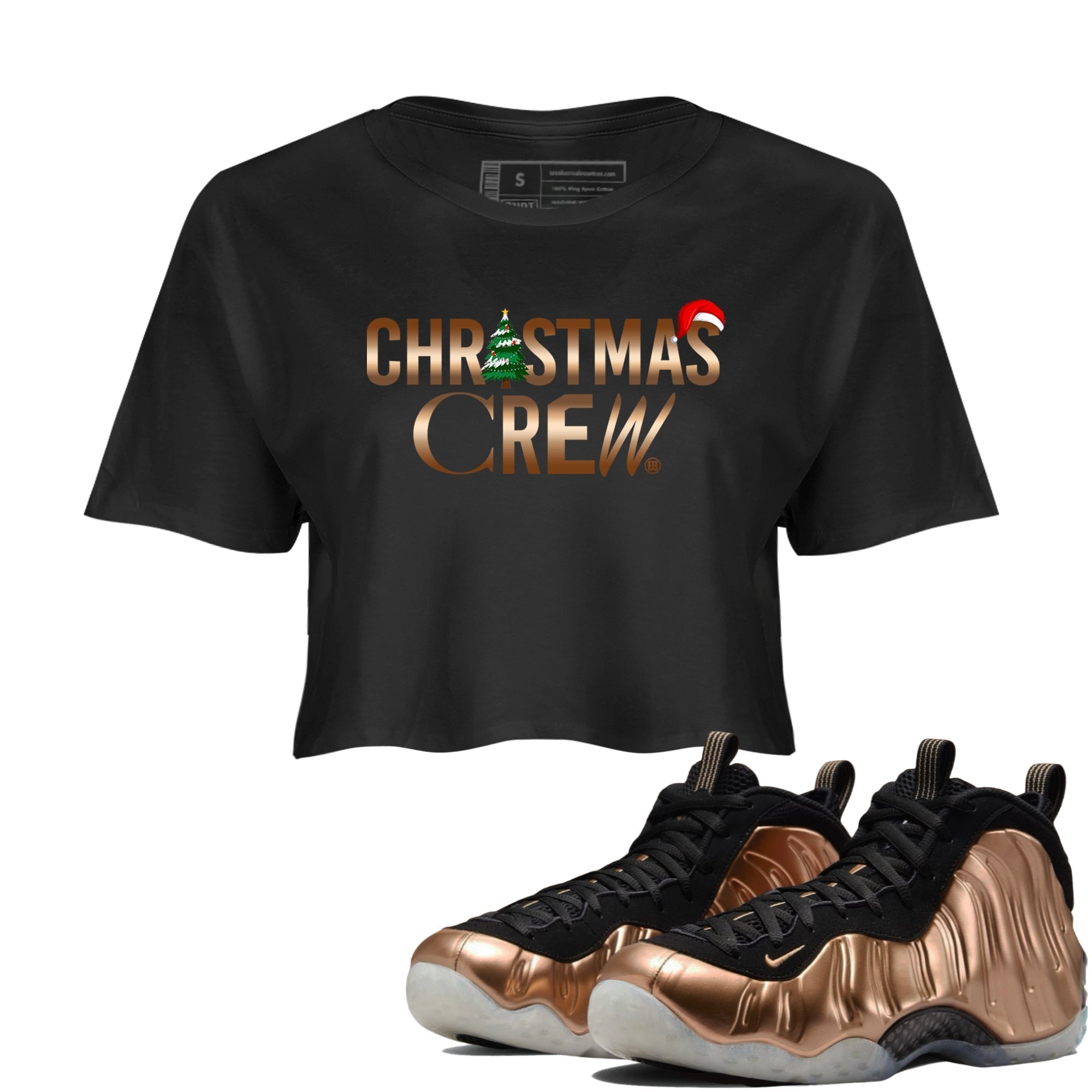 Christmas Crew snkmatch Women's Top - Air Foamposite One Metallic Copper