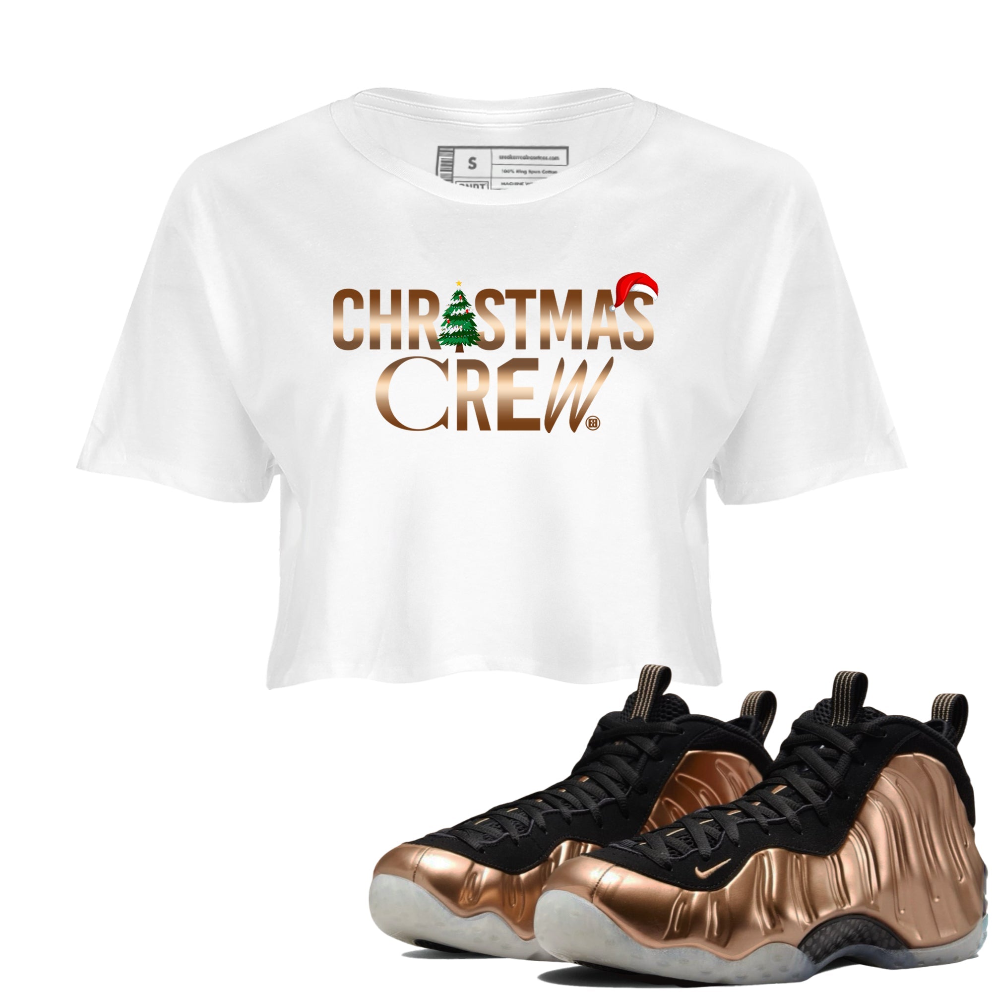 Christmas Crew snkmatch Women's Top - Air Foamposite One Metallic Copper