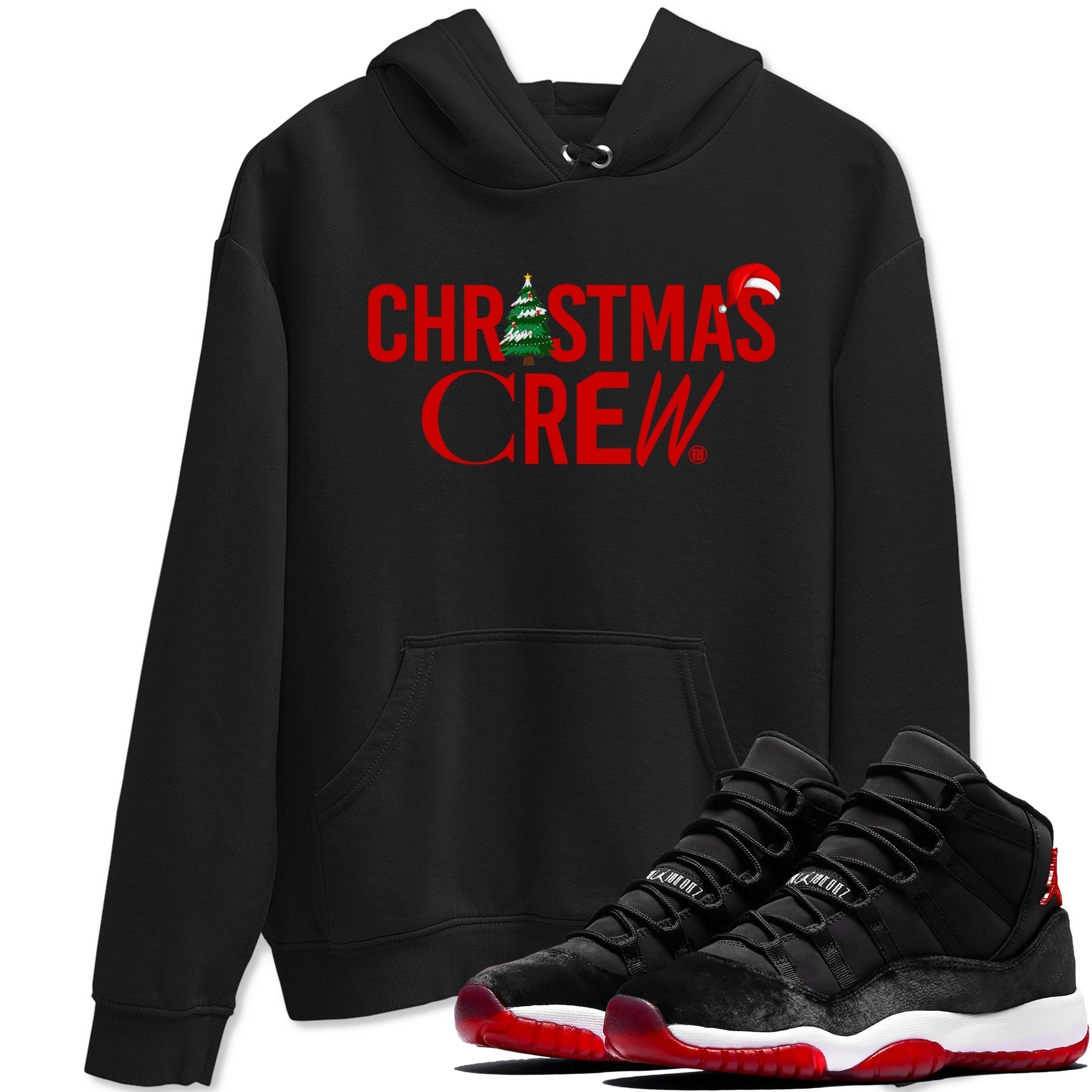 Christmas Crew snkmatch Tees - Air Jordan 11 Bred Velvet