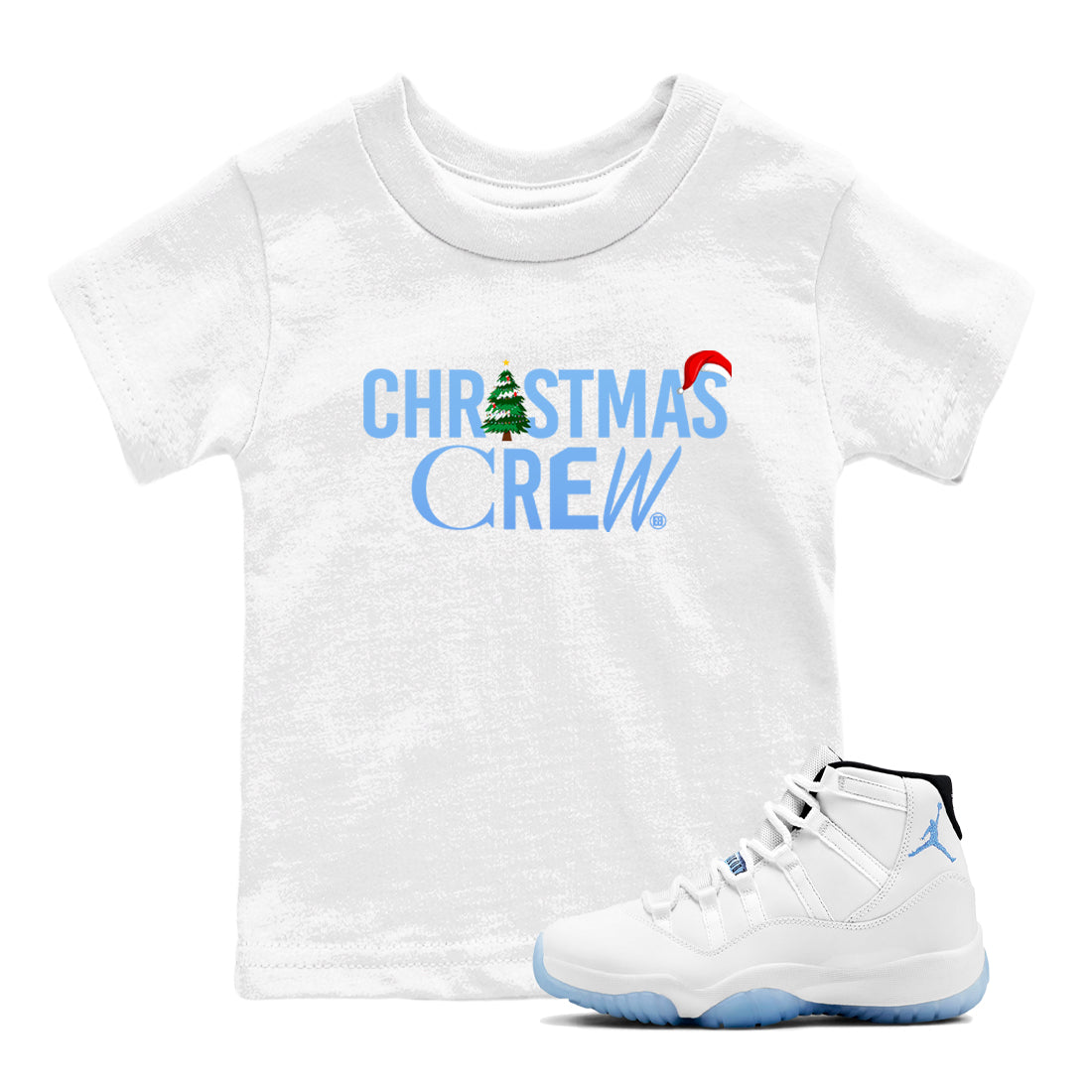Christmas Crew snkmatch Tees Kids - Air Jordan 11 Legend Blue