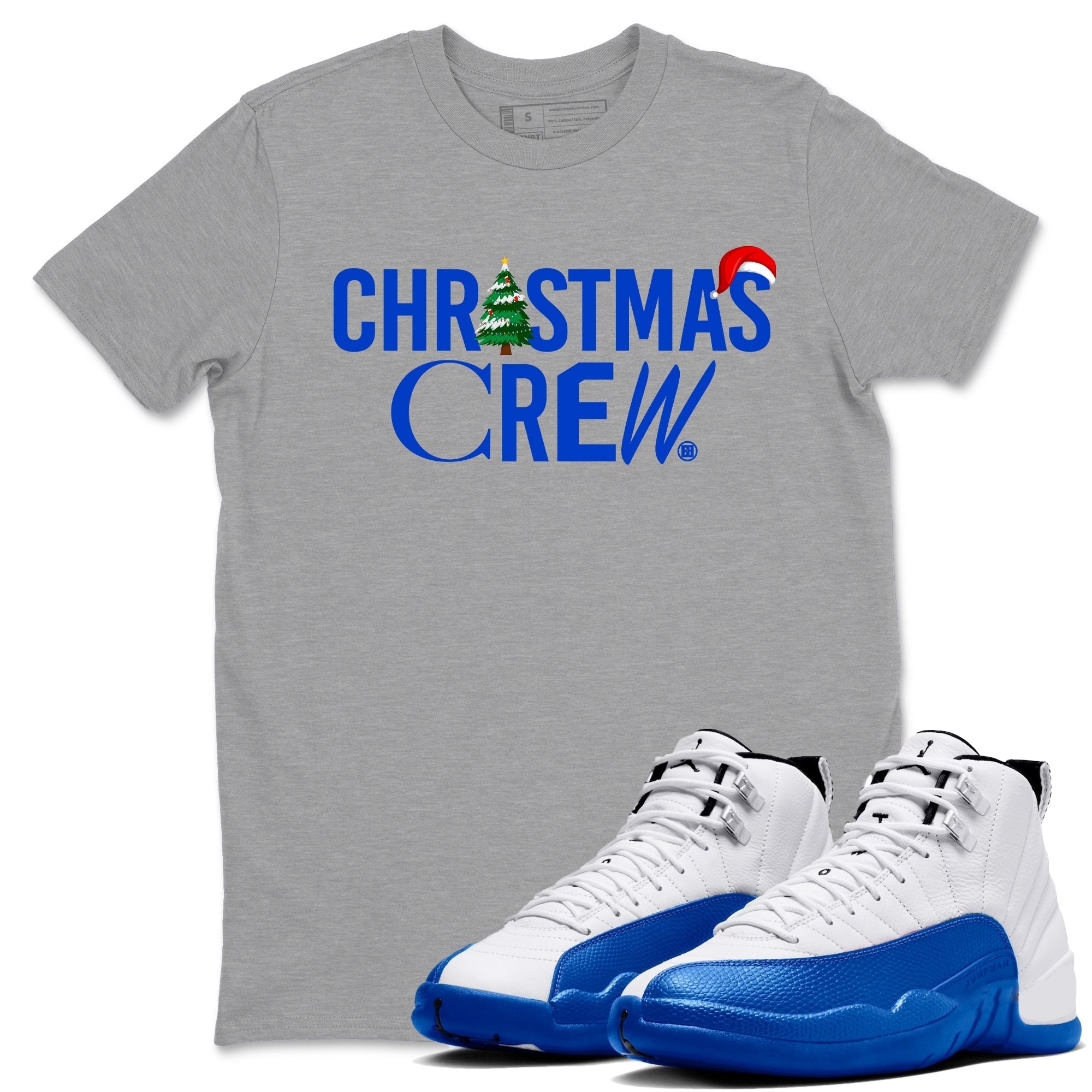 Christmas Crew snkmatch Tees - Air Jordan 12 Blueberry