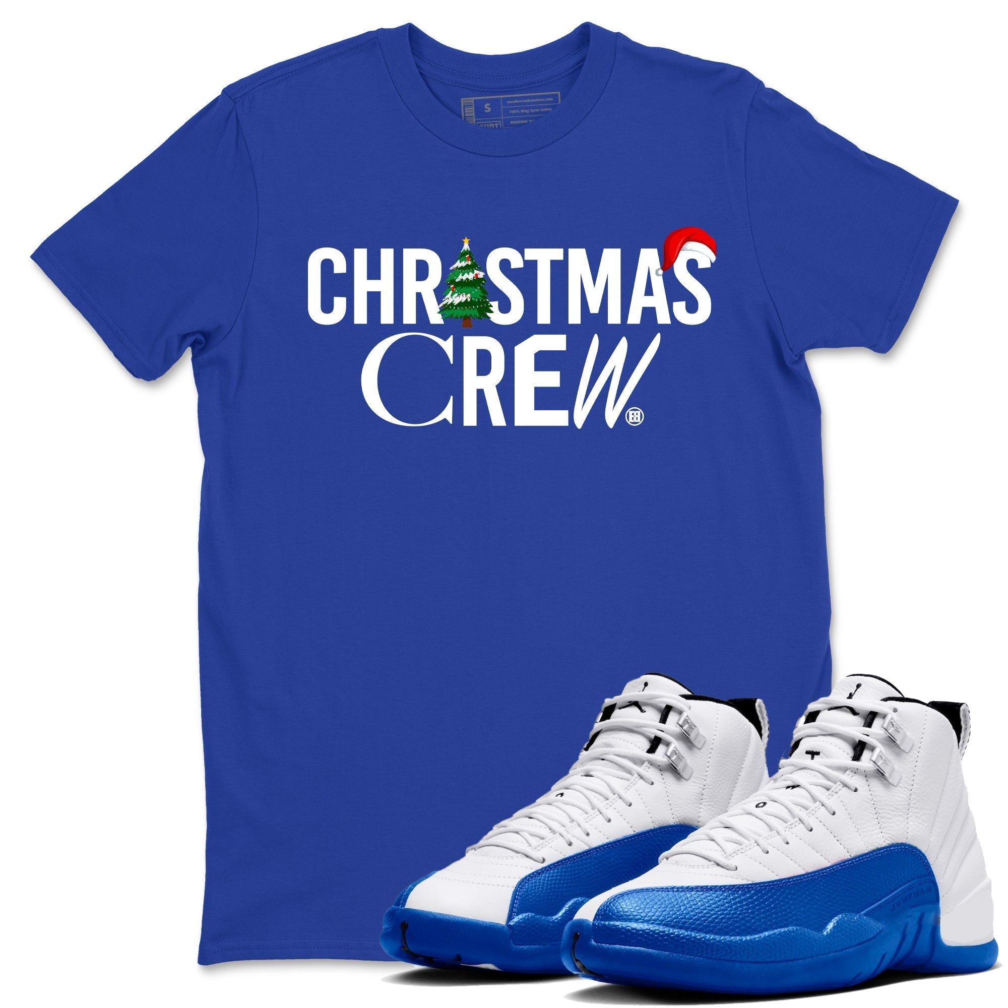 Christmas Crew snkmatch Tees - Air Jordan 12 Blueberry
