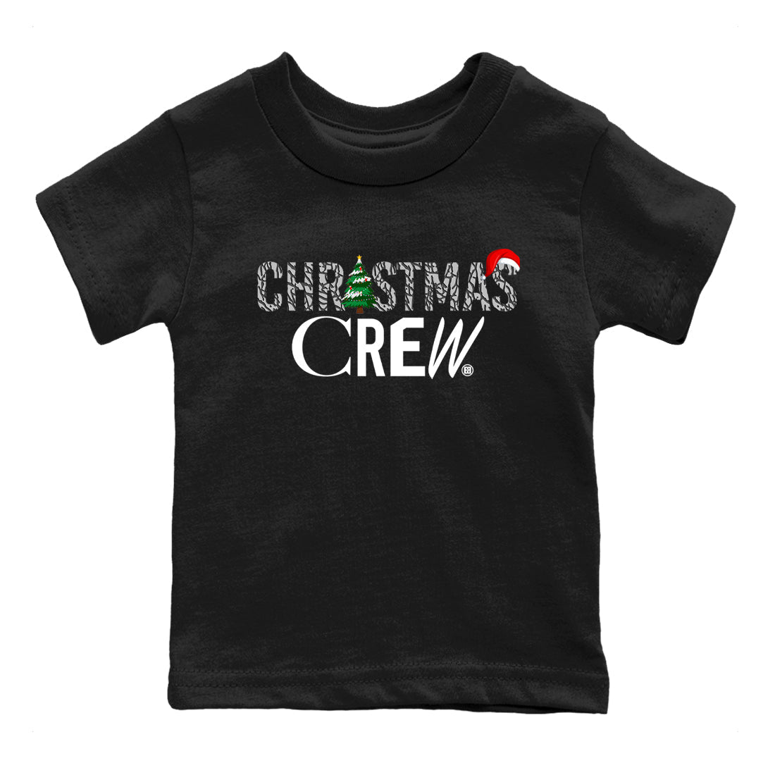 Christmas Crew snkmatch Tees Kids - Air Jordan 3 Black Cement