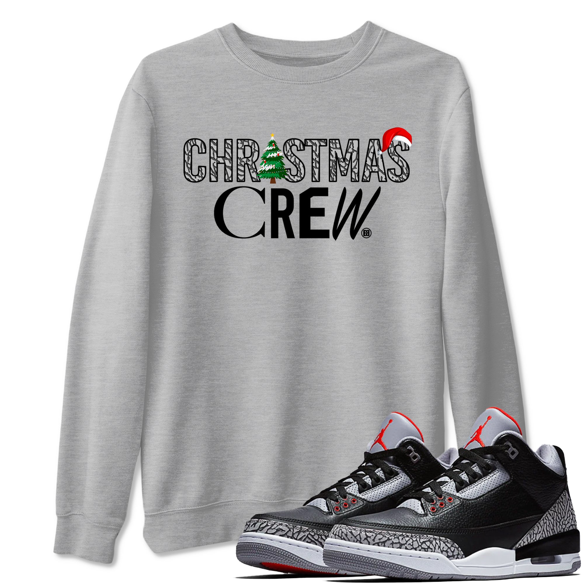 Christmas Crew snkmatch Tees - Air Jordan 3 Black Cement