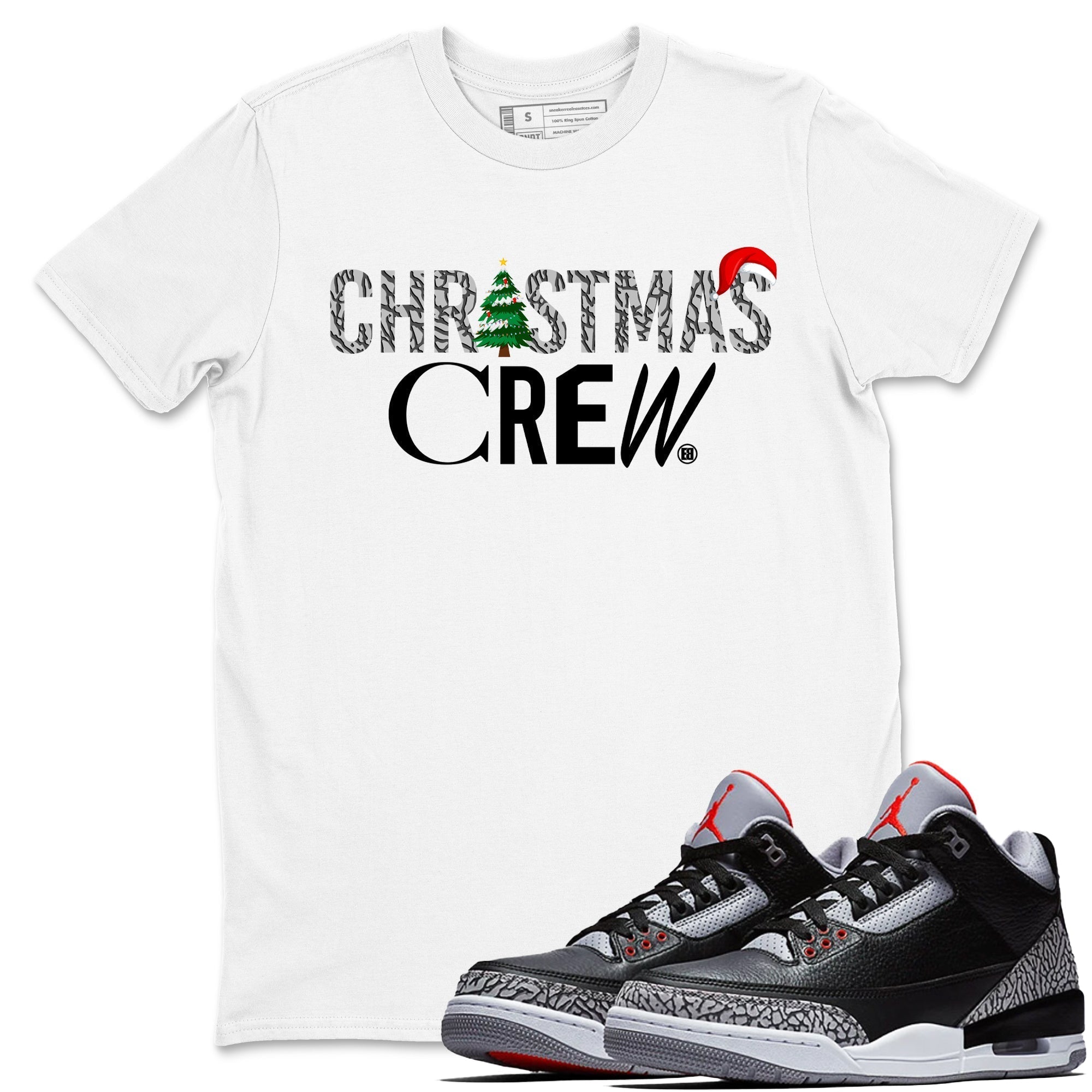 Christmas Crew snkmatch Tees - Air Jordan 3 Black Cement