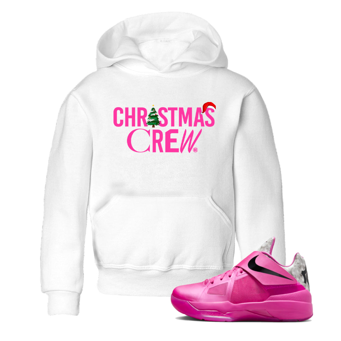 Christmas Crew snkmatch Tees Kids - Nike KD 4 Aunt Pearl