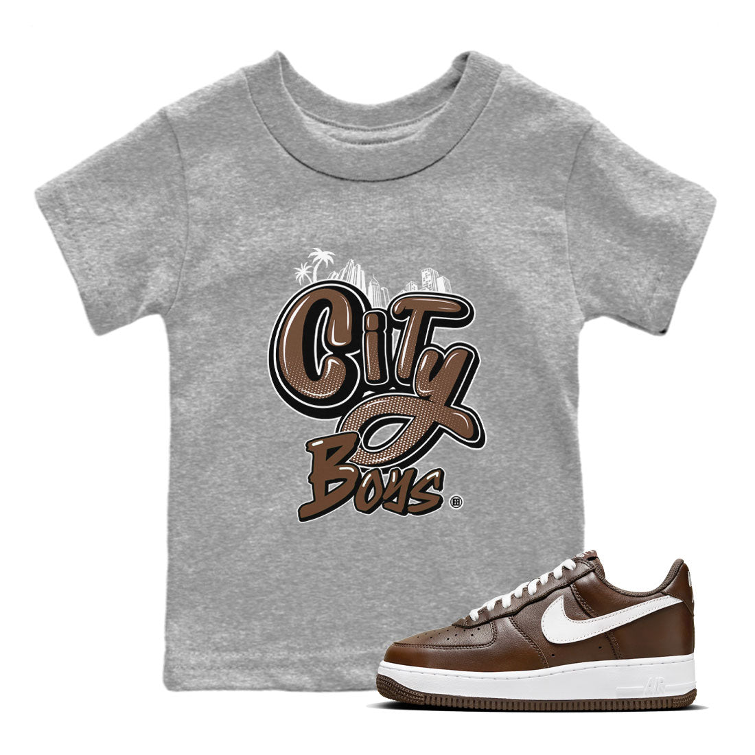 City Boys snkmatch Tee Kids - Air Force 1 Chocolate