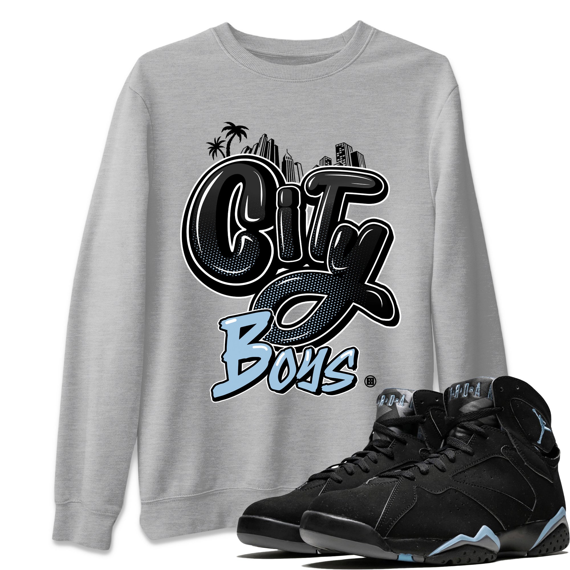 City Boys Unisex Tops - Air Jordan 7 Chambray