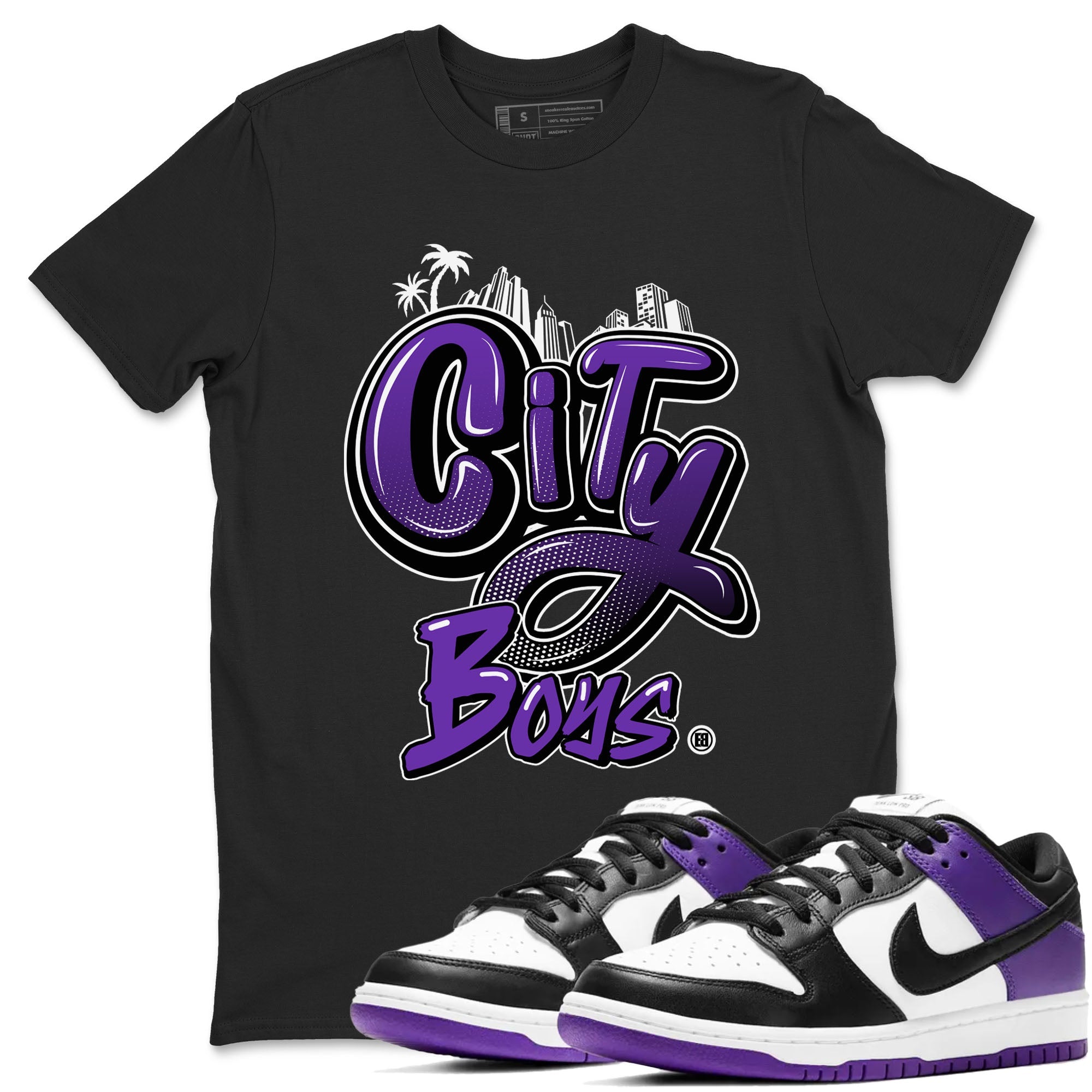 City Boys snkmatch Tees - Dunk Low Court Purple