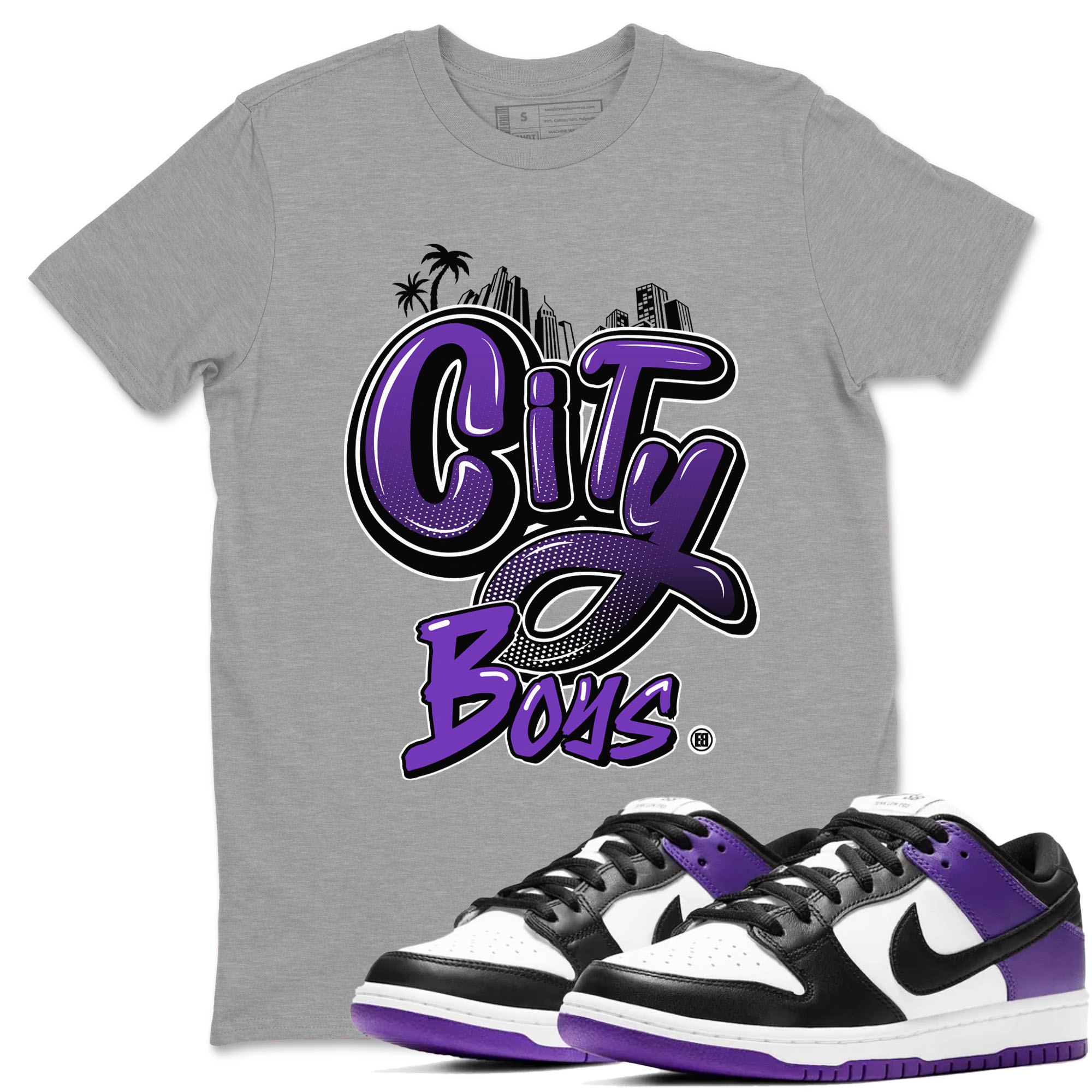City Boys snkmatch Tees - Dunk Low Court Purple