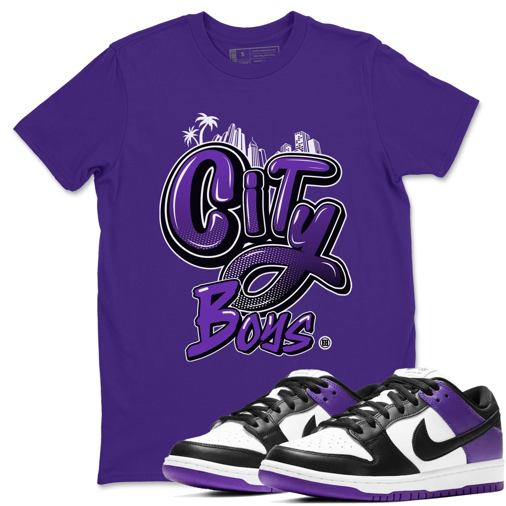 City Boys snkmatch Tees - Dunk Low Court Purple