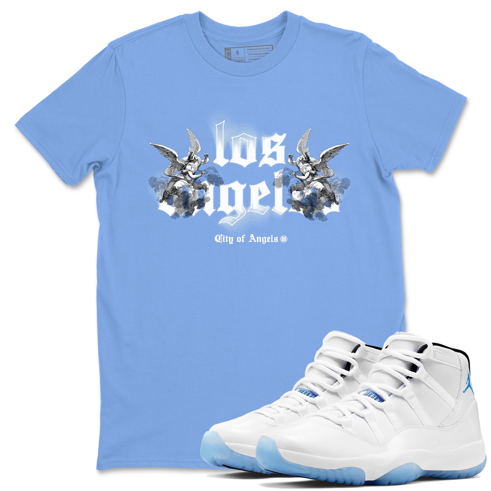 City Of Angeles snkmatch Tees - Air Jordan 11 Legend Blue