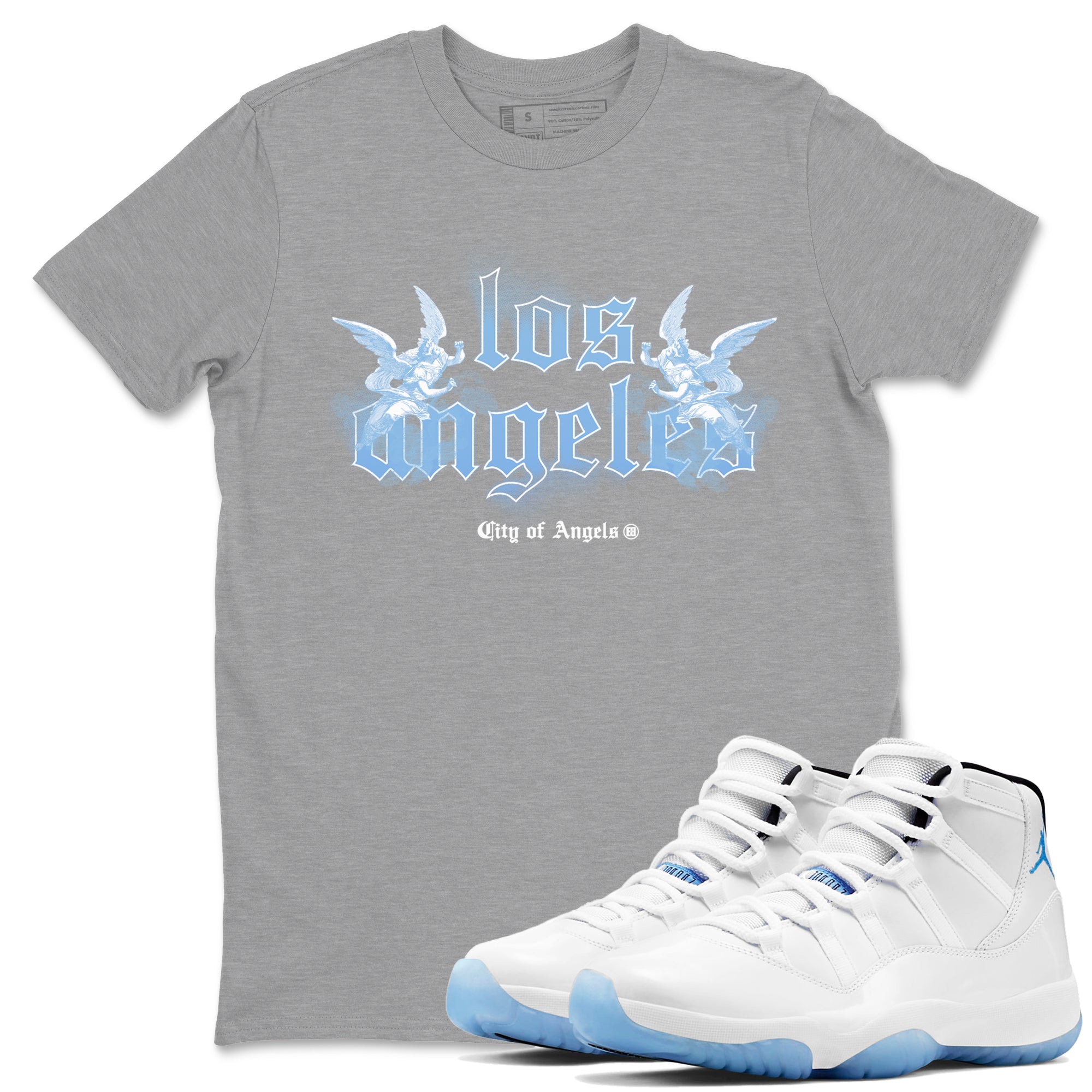 City Of Angeles snkmatch Tees - Air Jordan 11 Legend Blue