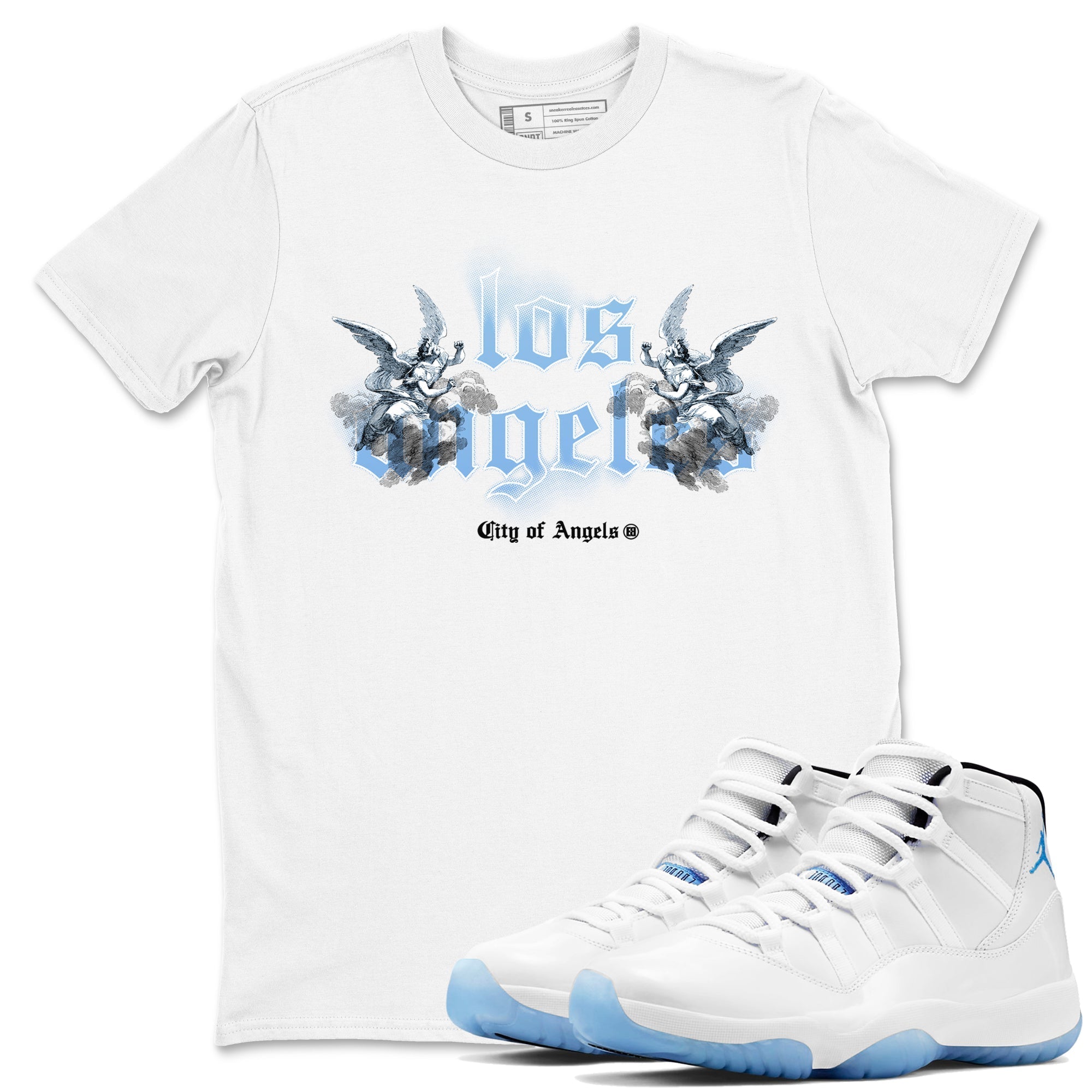 City Of Angeles snkmatch Tees - Air Jordan 11 Legend Blue