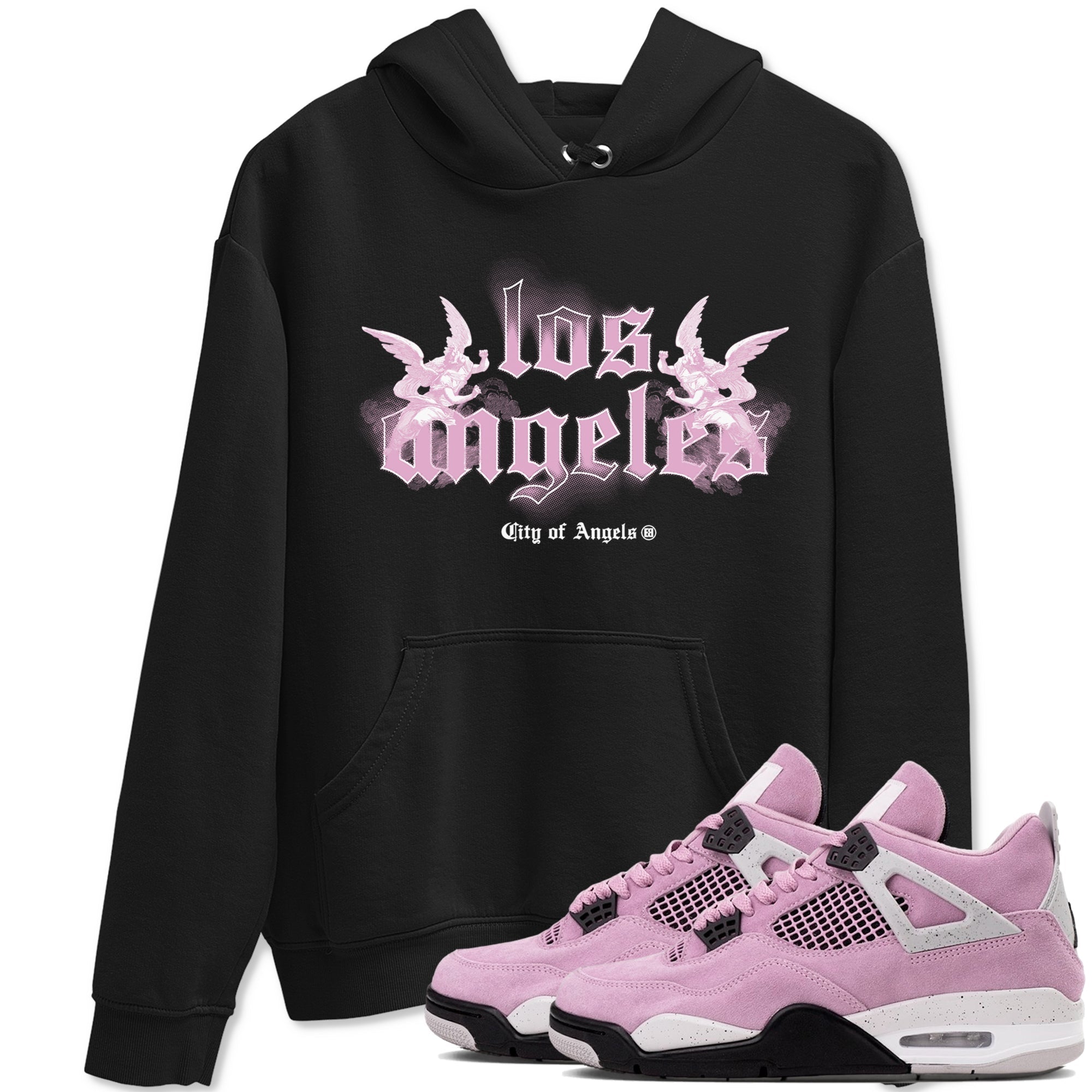 City Of Angeles snkmatch Tees - Air Jordan 4 Orchid