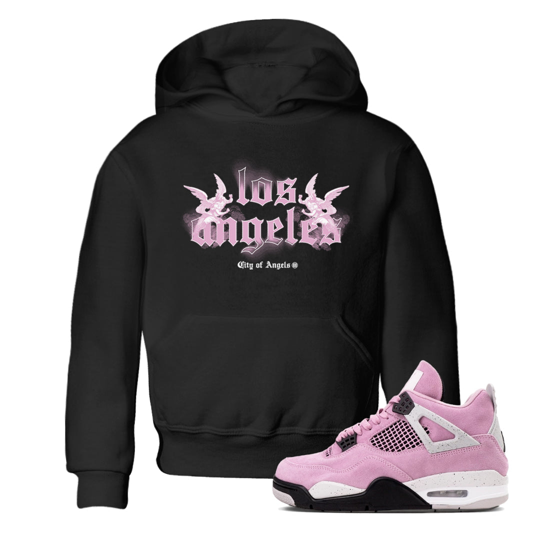 City Of Angeles snkmatch Tees Kids - Air Jordan 4 Orchid