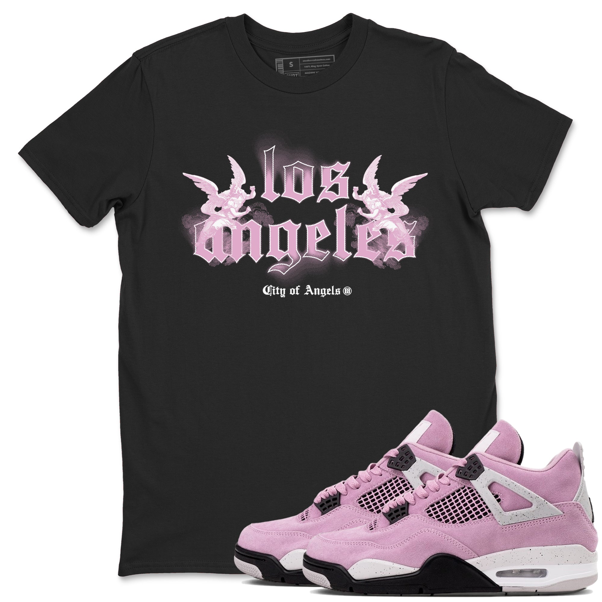 City Of Angeles snkmatch Tees - Air Jordan 4 Orchid