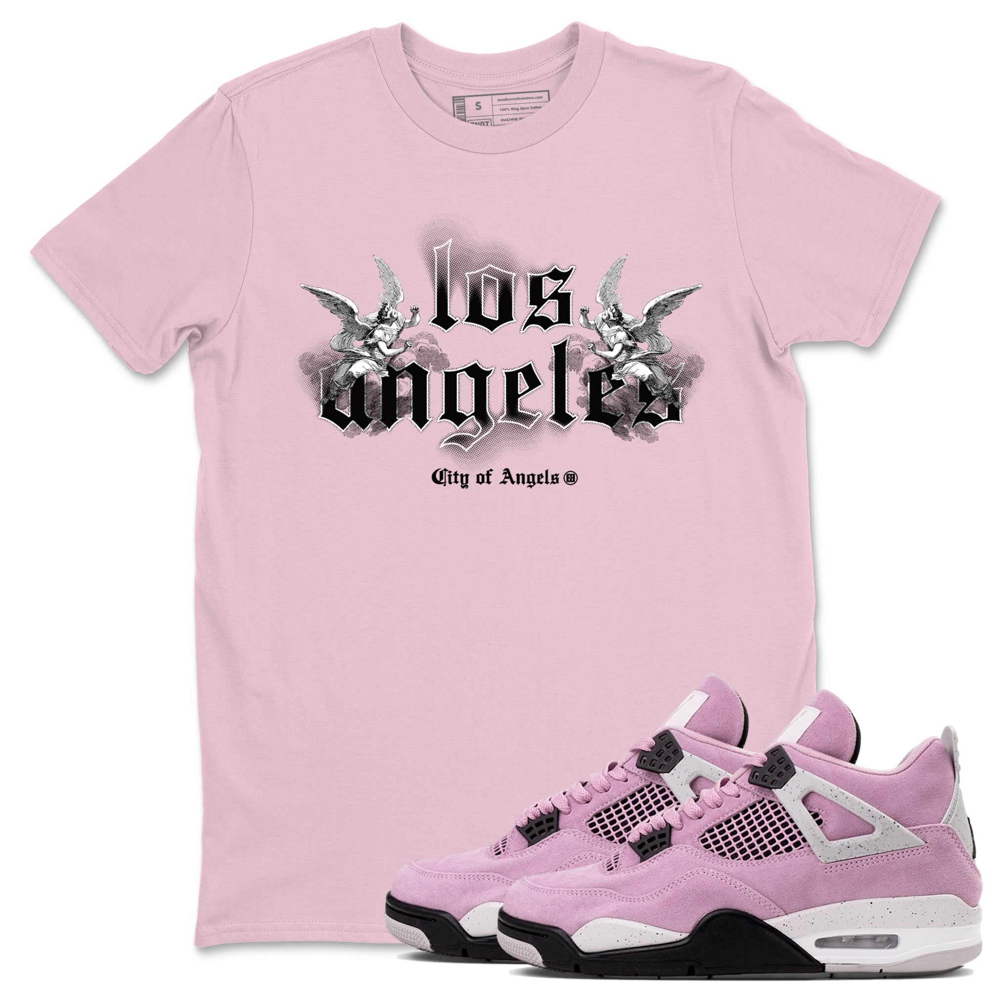 City Of Angeles snkmatch Tees - Air Jordan 4 Orchid