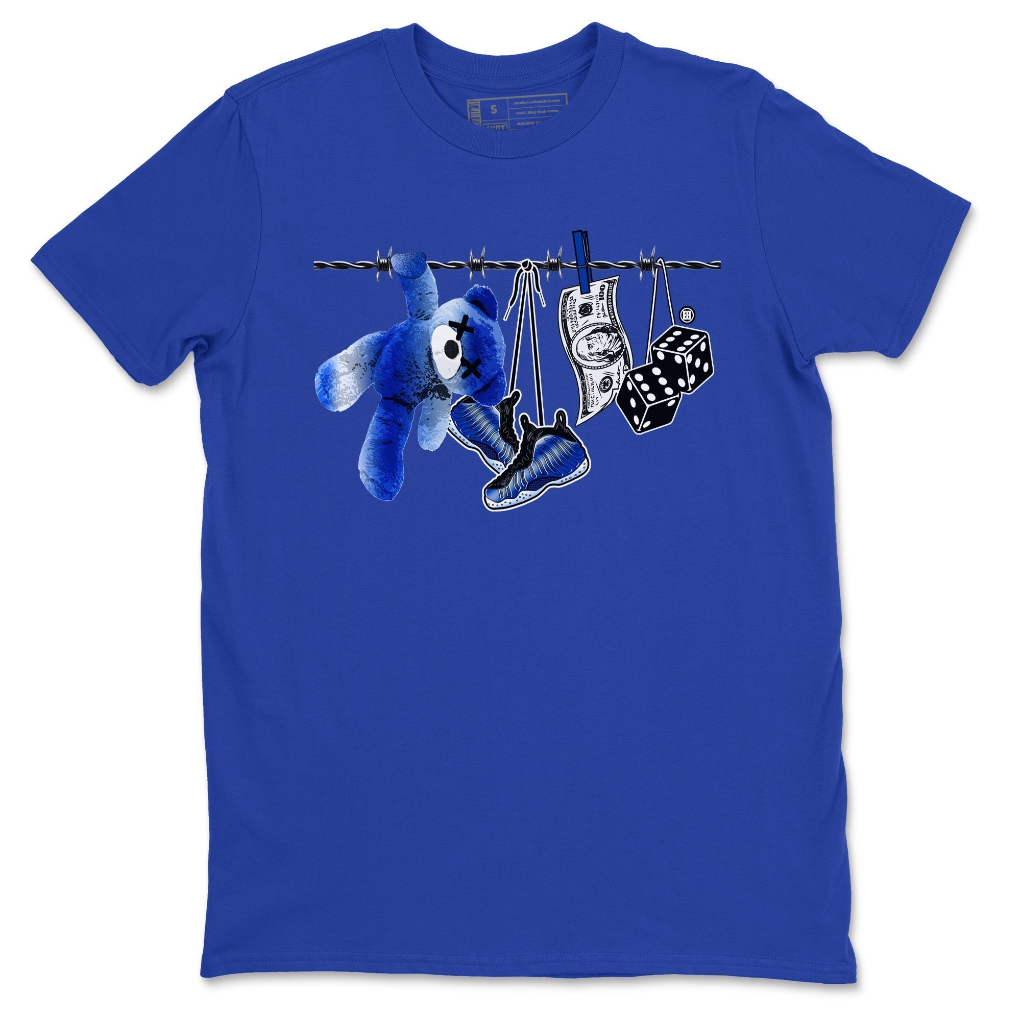 Clothesline snkmatch Tees - Air Foamposite One Royal