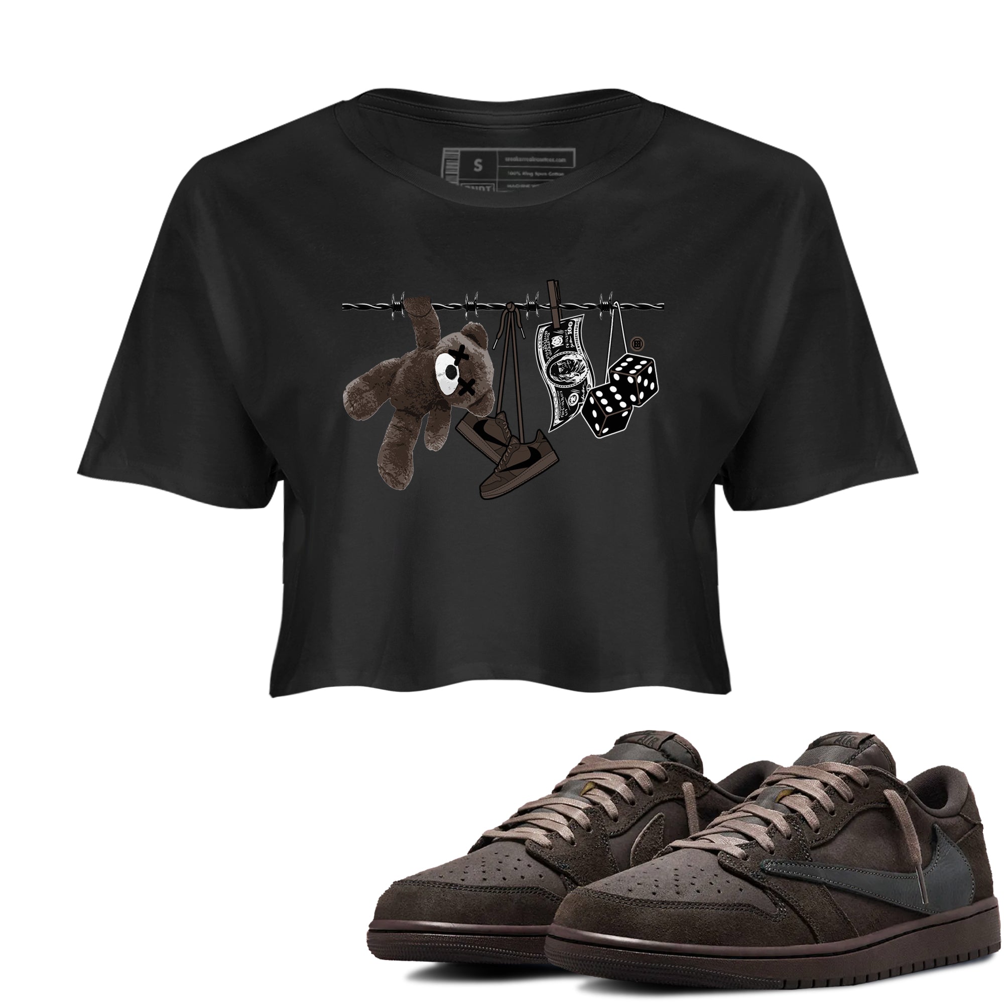 Clothesline snkmatch Women's Top - Air Jordan 1 Travis Scott Velvet Brown