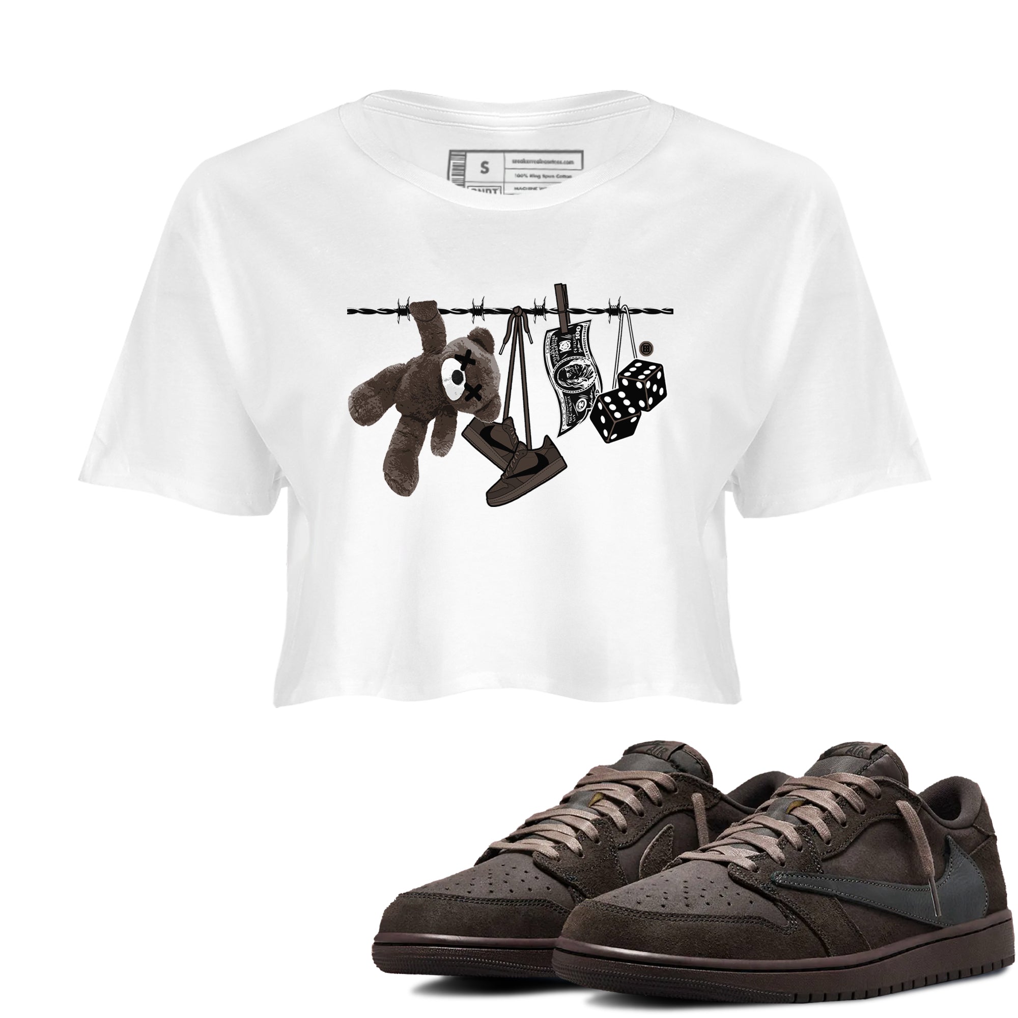 Clothesline snkmatch Women's Top - Air Jordan 1 Travis Scott Velvet Brown