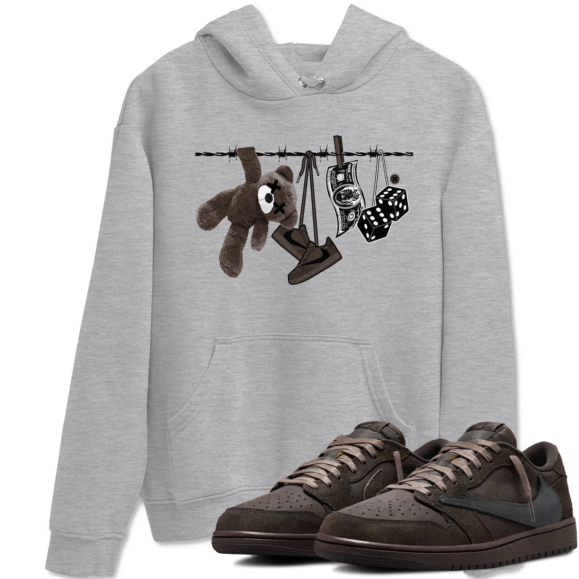 Clothesline snkmatch Tees - Air Jordan 1 Travis Scott Velvet Brown