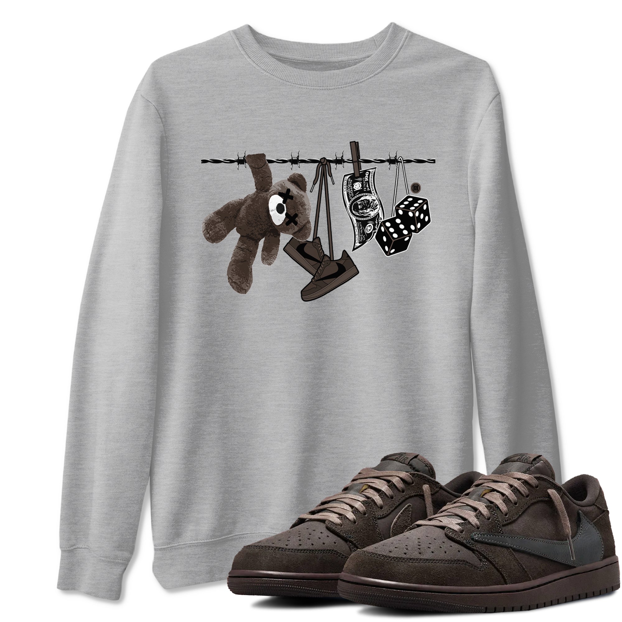 Clothesline snkmatch Tees - Air Jordan 1 Travis Scott Velvet Brown