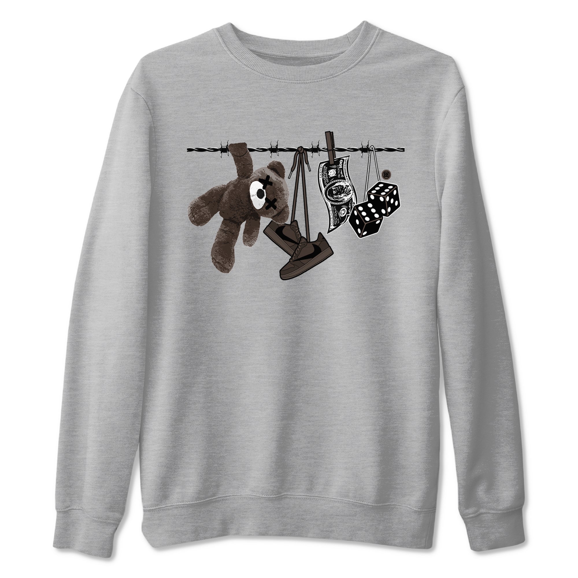Clothesline snkmatch Tees - Air Jordan 1 Travis Scott Velvet Brown