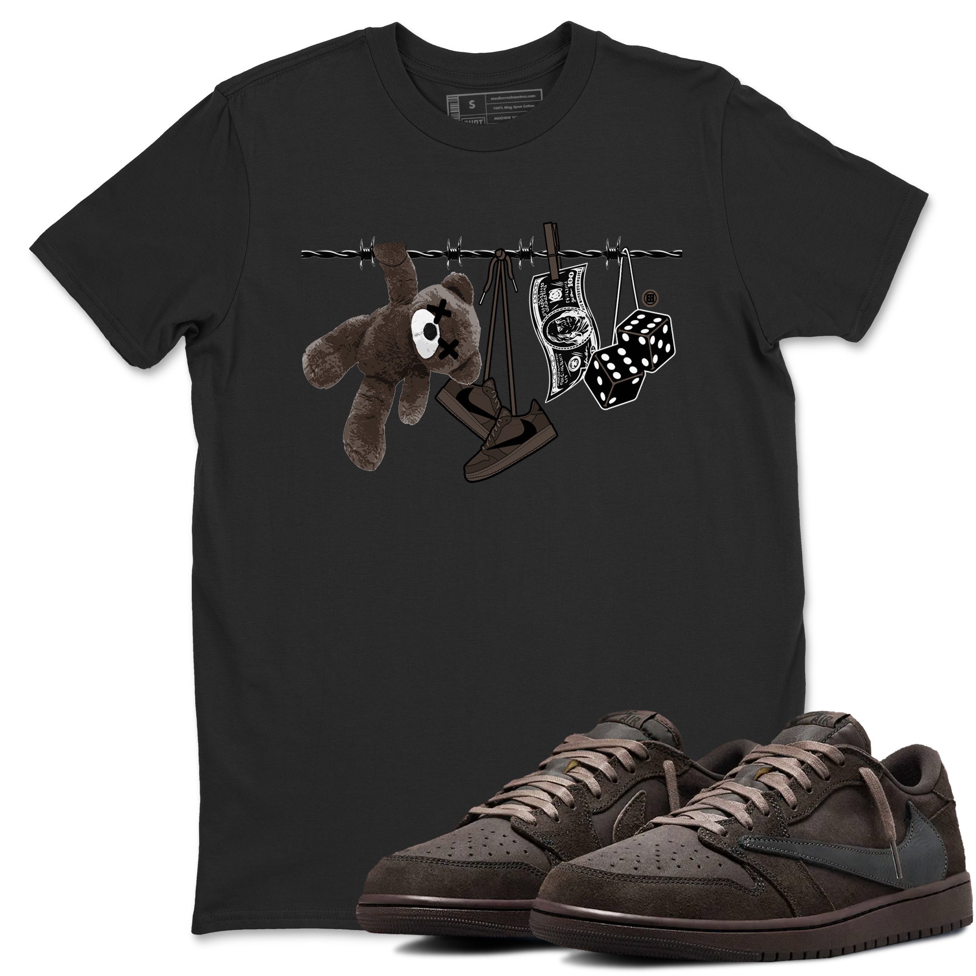 Clothesline snkmatch Tees - Air Jordan 1 Travis Scott Velvet Brown