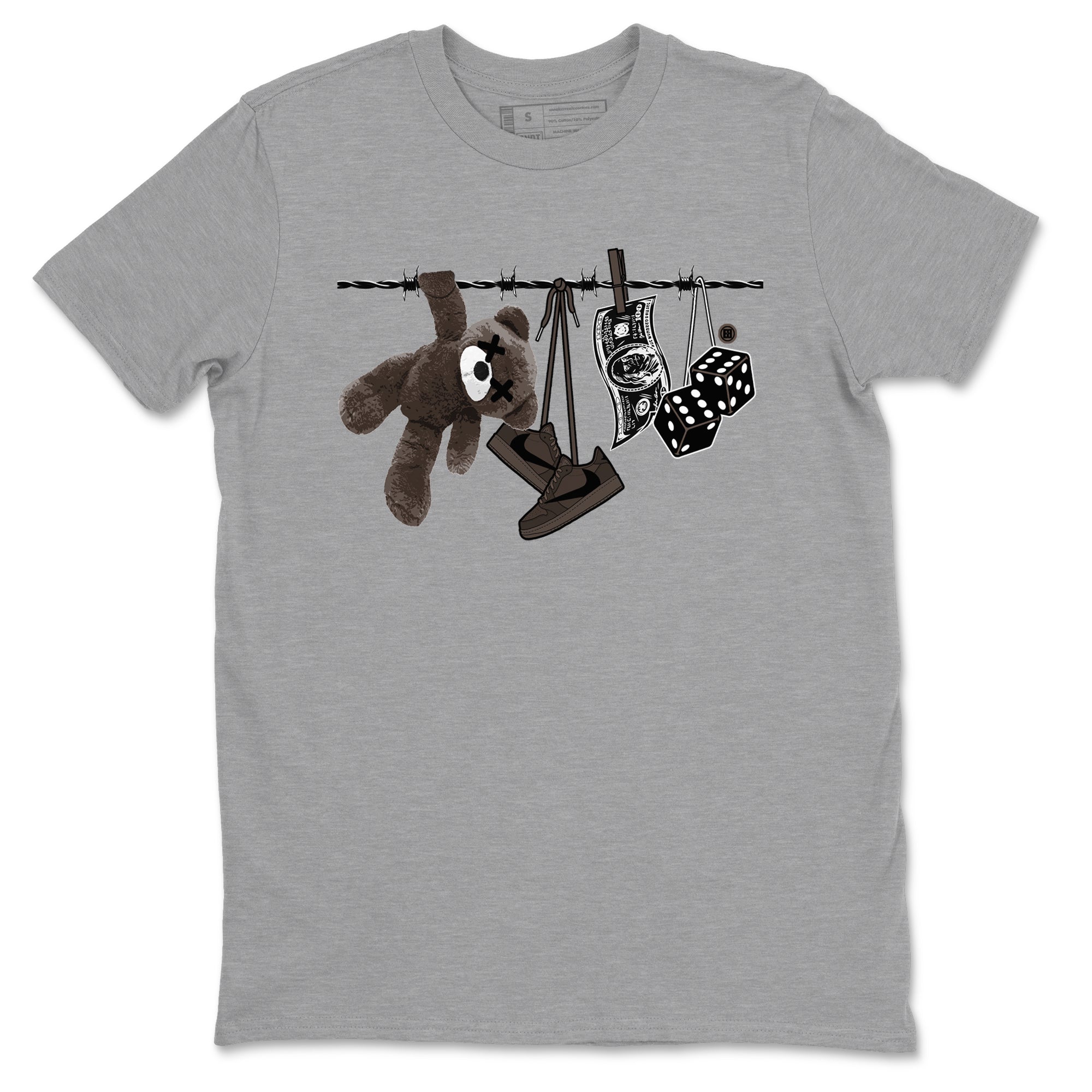 Clothesline snkmatch Tees - Air Jordan 1 Travis Scott Velvet Brown