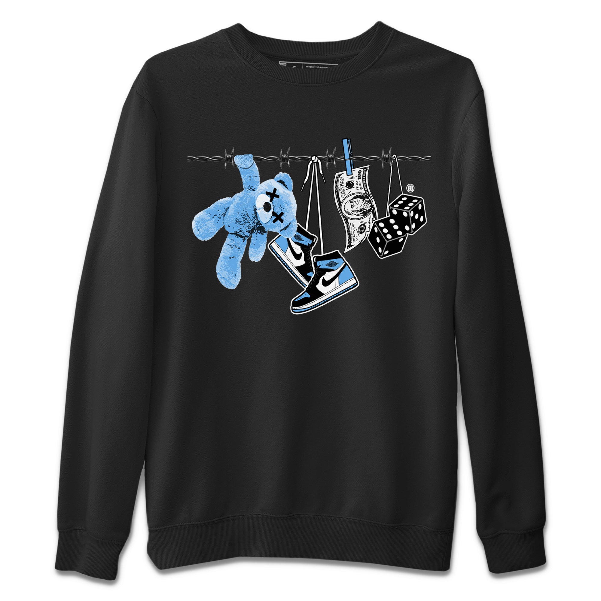 Clothesline Unisex Tops - Air Jordan 1 UNC Toe