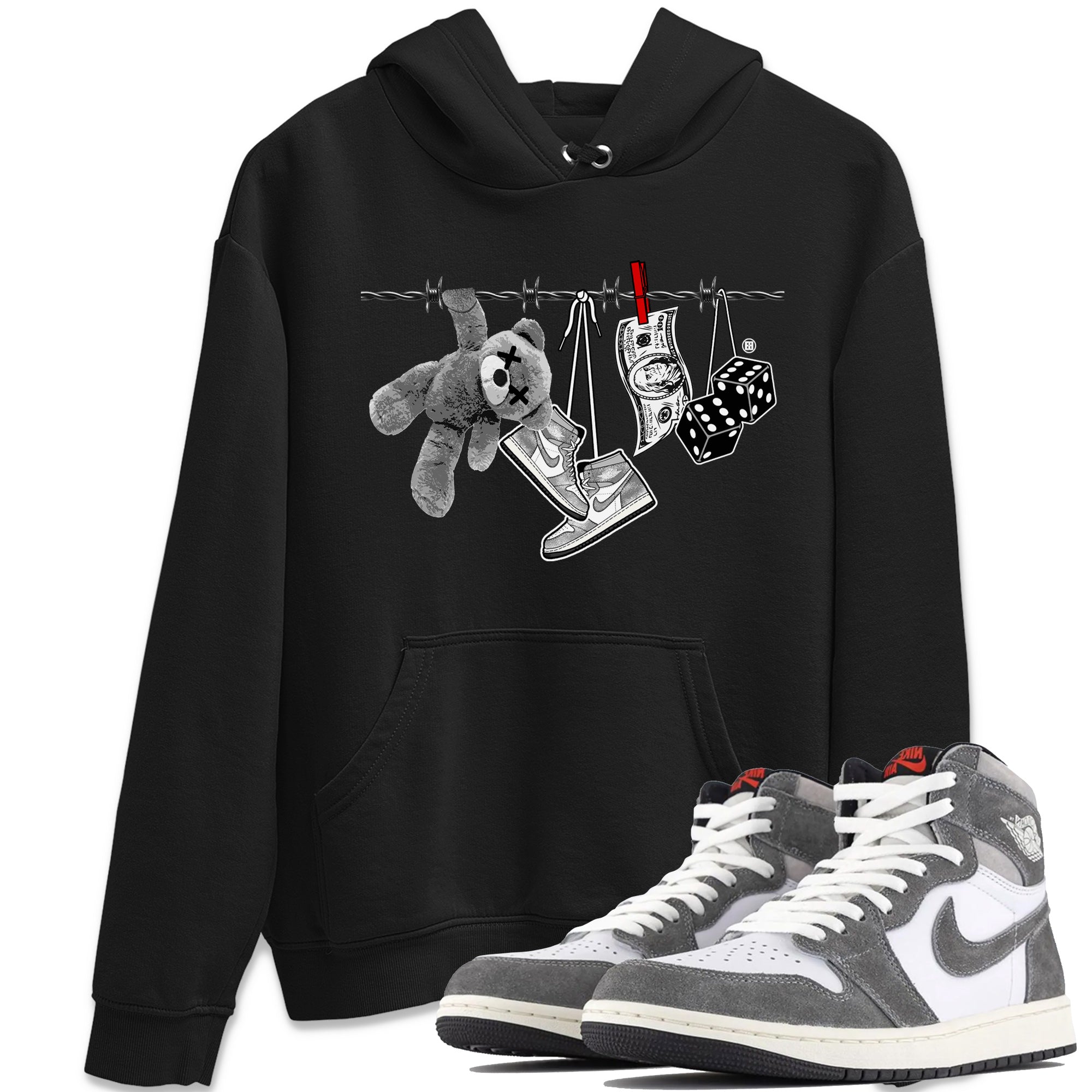 Clothesline Unisex Tops - Air Jordan 1 Washed Heritage